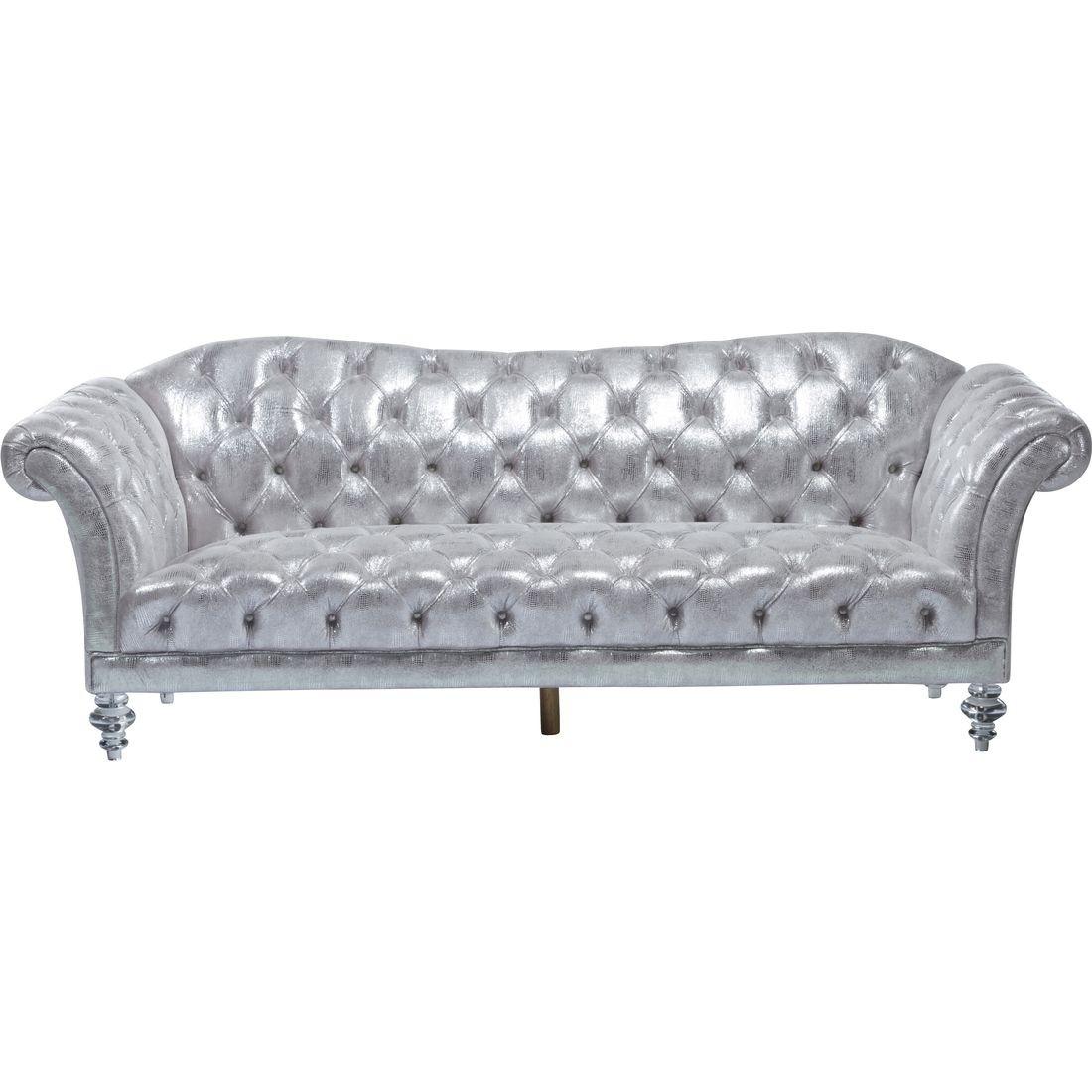 

    
Acme Furniture Dixie Sofa and Loveseat Set Silver 52780-2pcs
