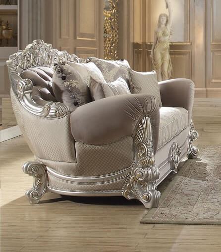 

                    
Homey Design Furniture HD-372 Loveseat Metallic/Silver Fabric Purchase 
