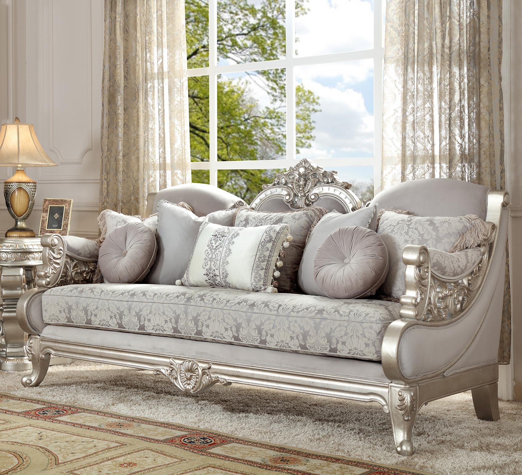 

    
Homey Design Furniture HD-2662 Sofa Set Metallic/Silver HD-2662-2PC

