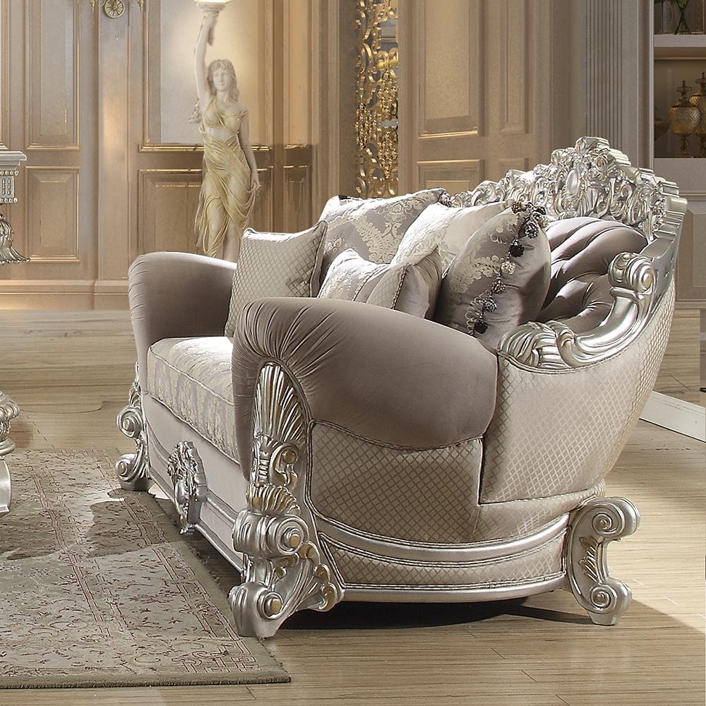 

    
Homey Design Furniture HD-372 – 2PC SOFA SET Sofa Set Metallic/Silver HD-372-2PC
