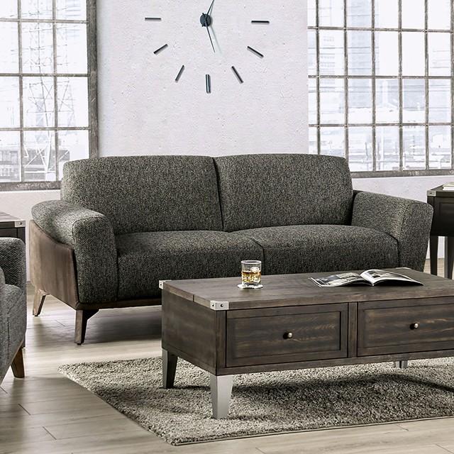 Modern Sofa Kloten SM6045-SF in Gray Leatherette