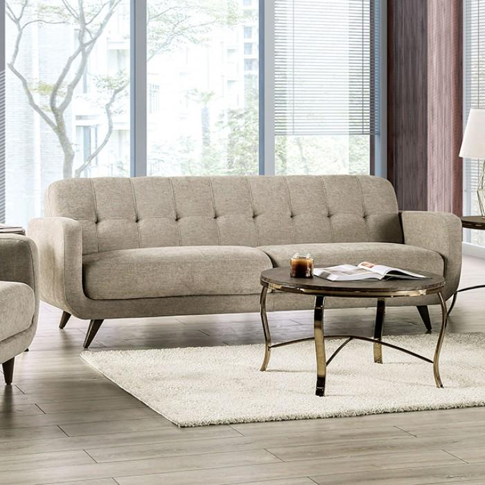 

    
Mid-century Modern Beige Living Room Set 3pcs Furniture of America Siegen
