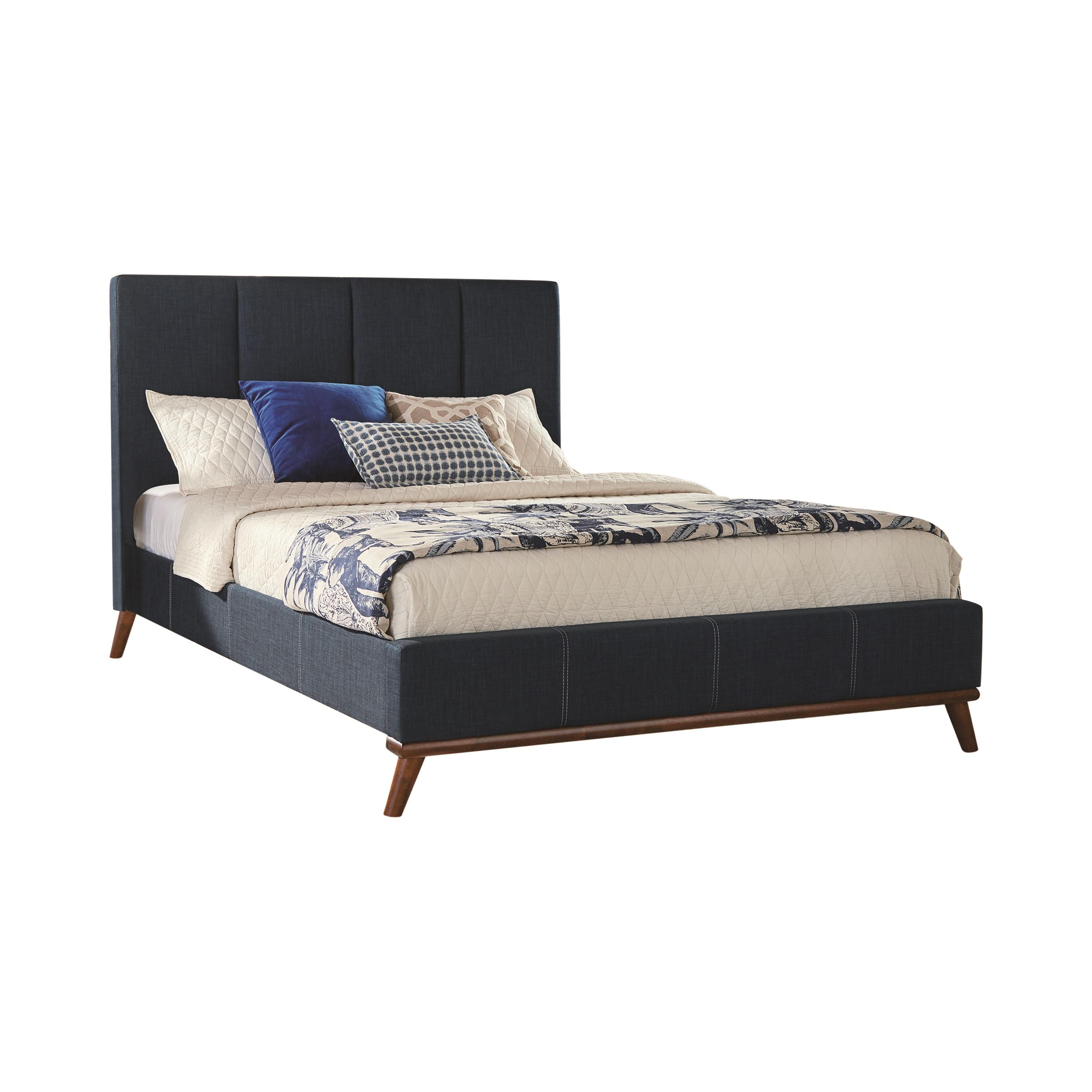 Modern Bed 300626Q Charity 300626Q in Blue 