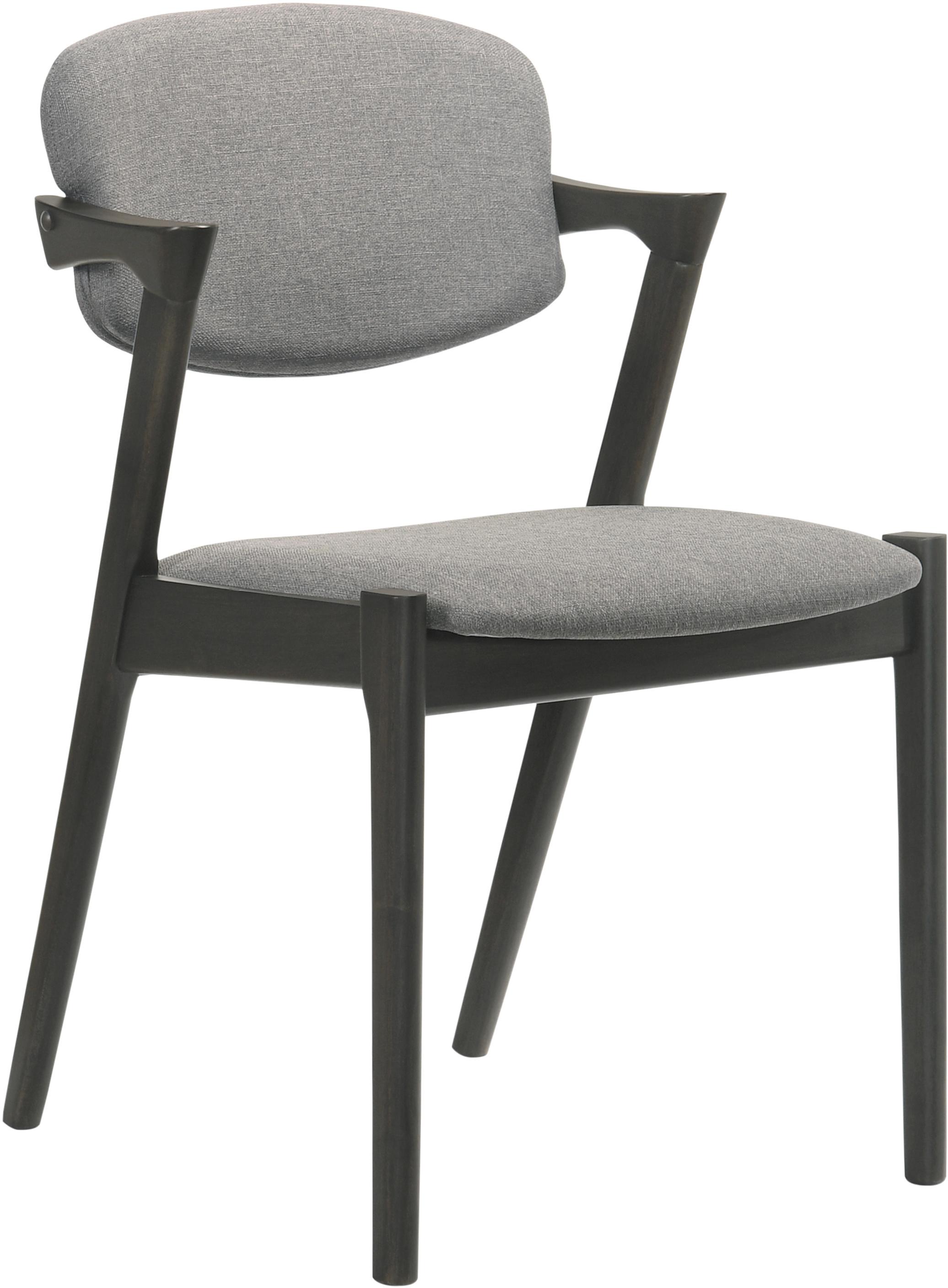 Modern Side Chair Set 115112 Stevie 115112 in Gray Fabric