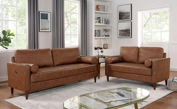 

                    
Furniture of America CM6452BR-SF Horgen Sofa Cognac Leatherette Purchase 
