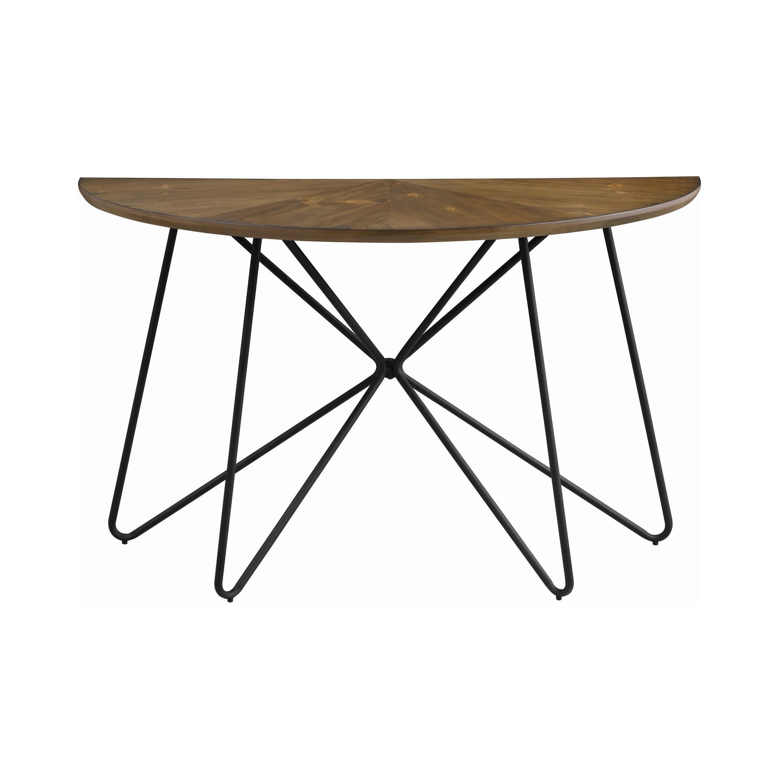 

    
Mid-century Modern Dark Brown Wood Sofa Table Coaster 722899
