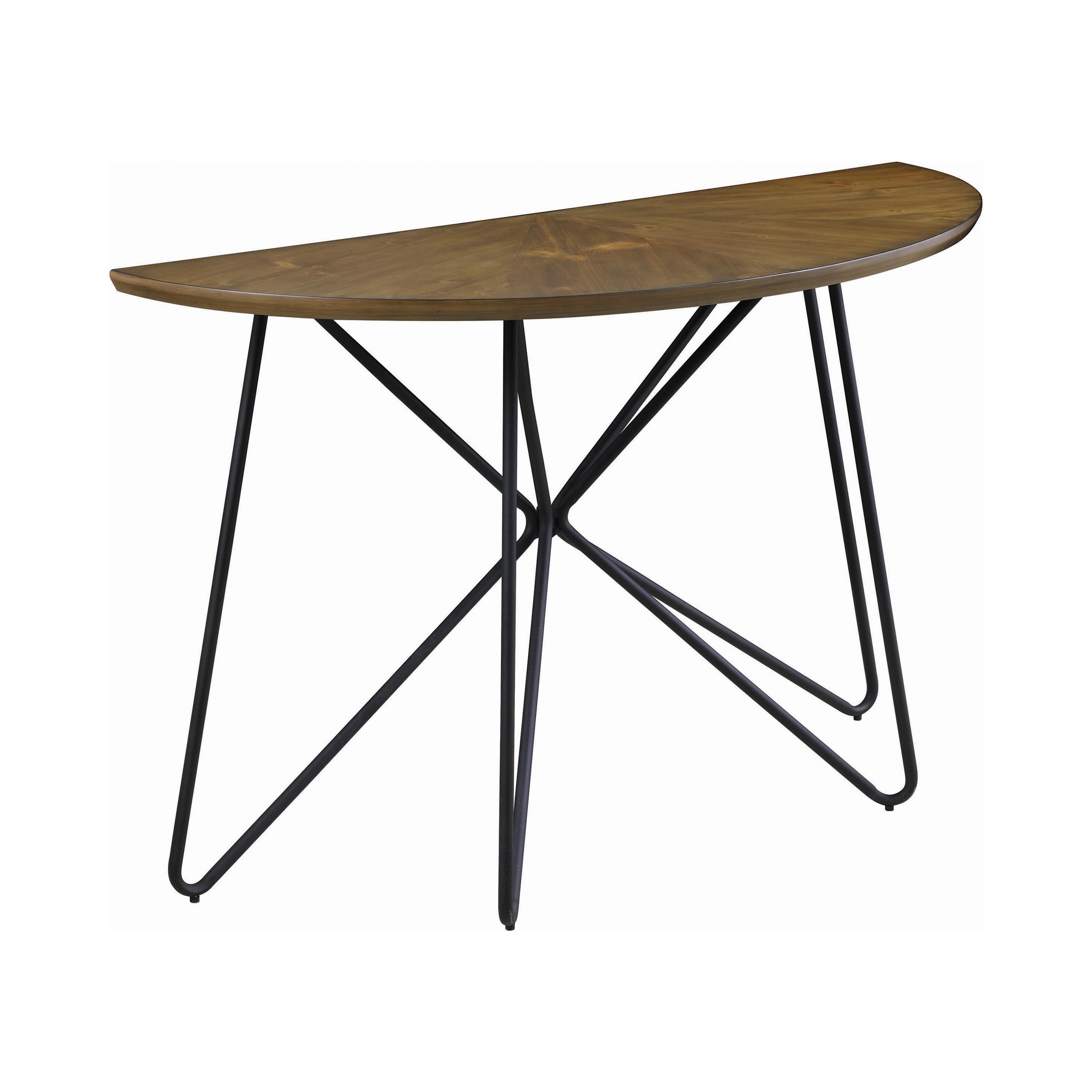 

    
Mid-century Modern Dark Brown Wood Sofa Table Coaster 722899
