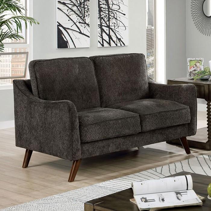 

    
Mid-Century Modern Dark Gray Chenille Loveseat Furniture of America CM6971DG-LV Maxime
