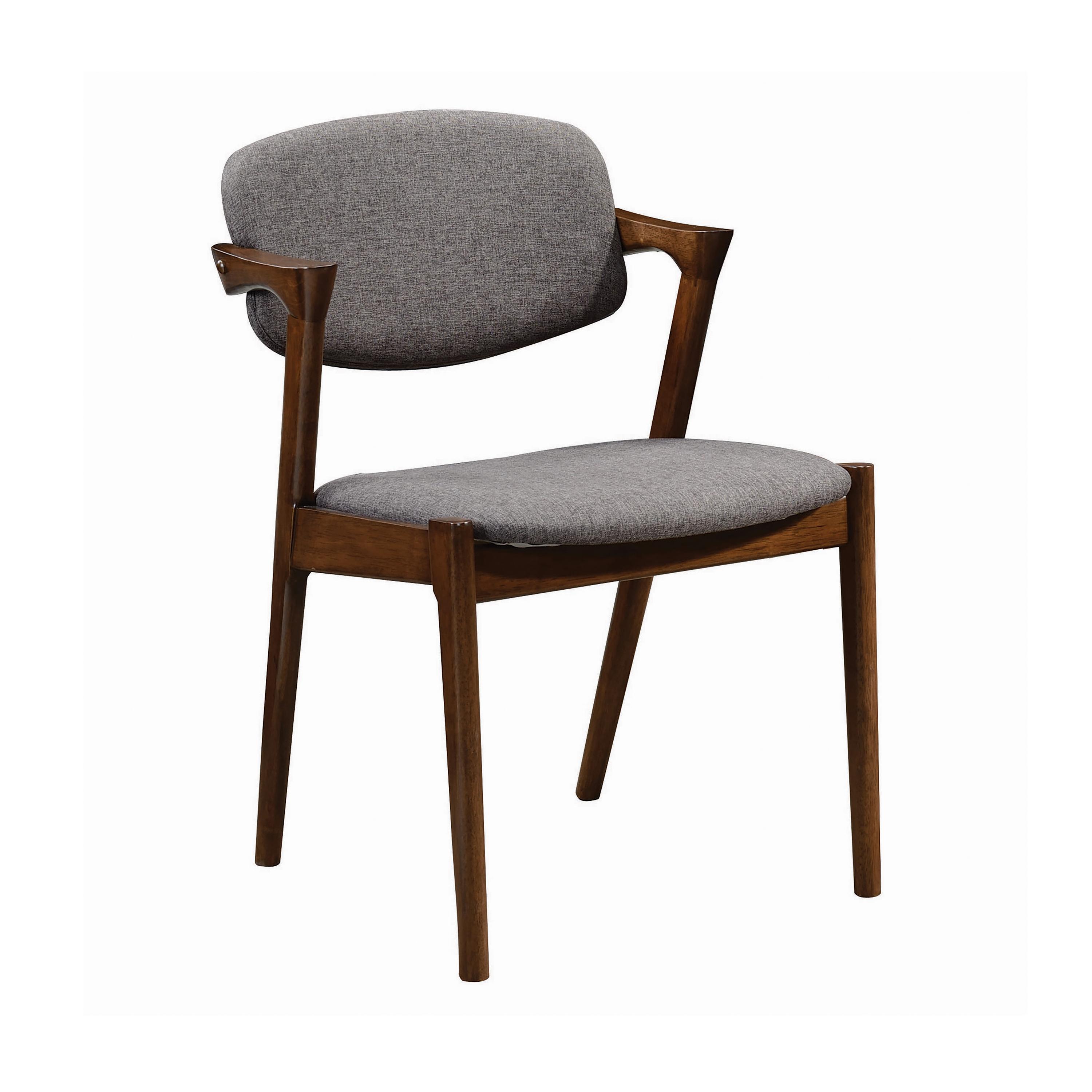 

    
Mid-century Modern Dark Walnut Asian Hardwood Side Chair Set 2pcs Coaster 105352 Malone
