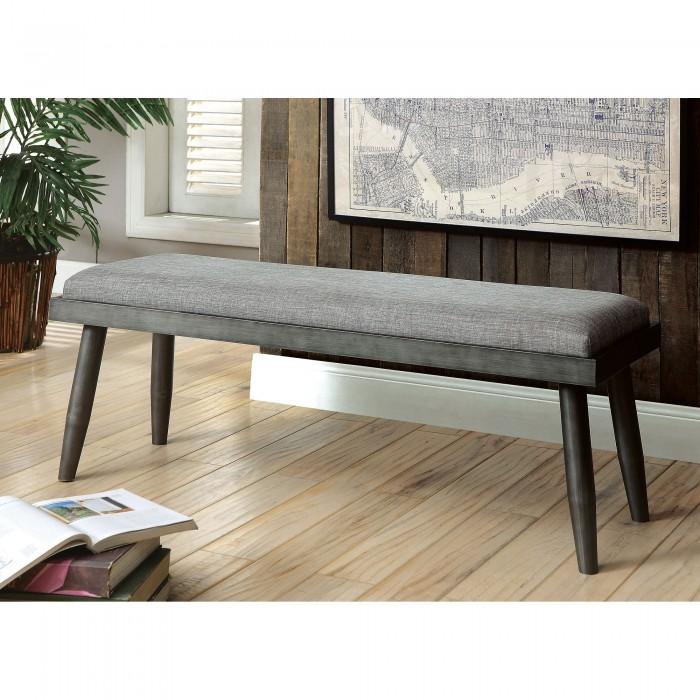 

    
Mid-Century Modern Gray Bench Furniture of America CM3360BN Vilhelm
