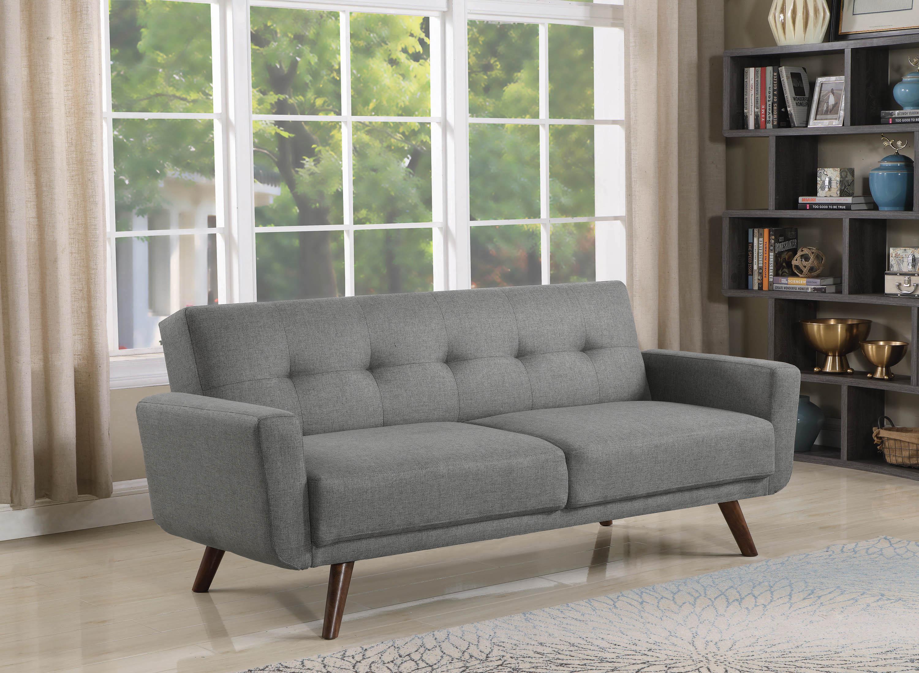 

    
Mid-century Modern Gray Fabric Sofa Bed Coaster 360139 Hilda
