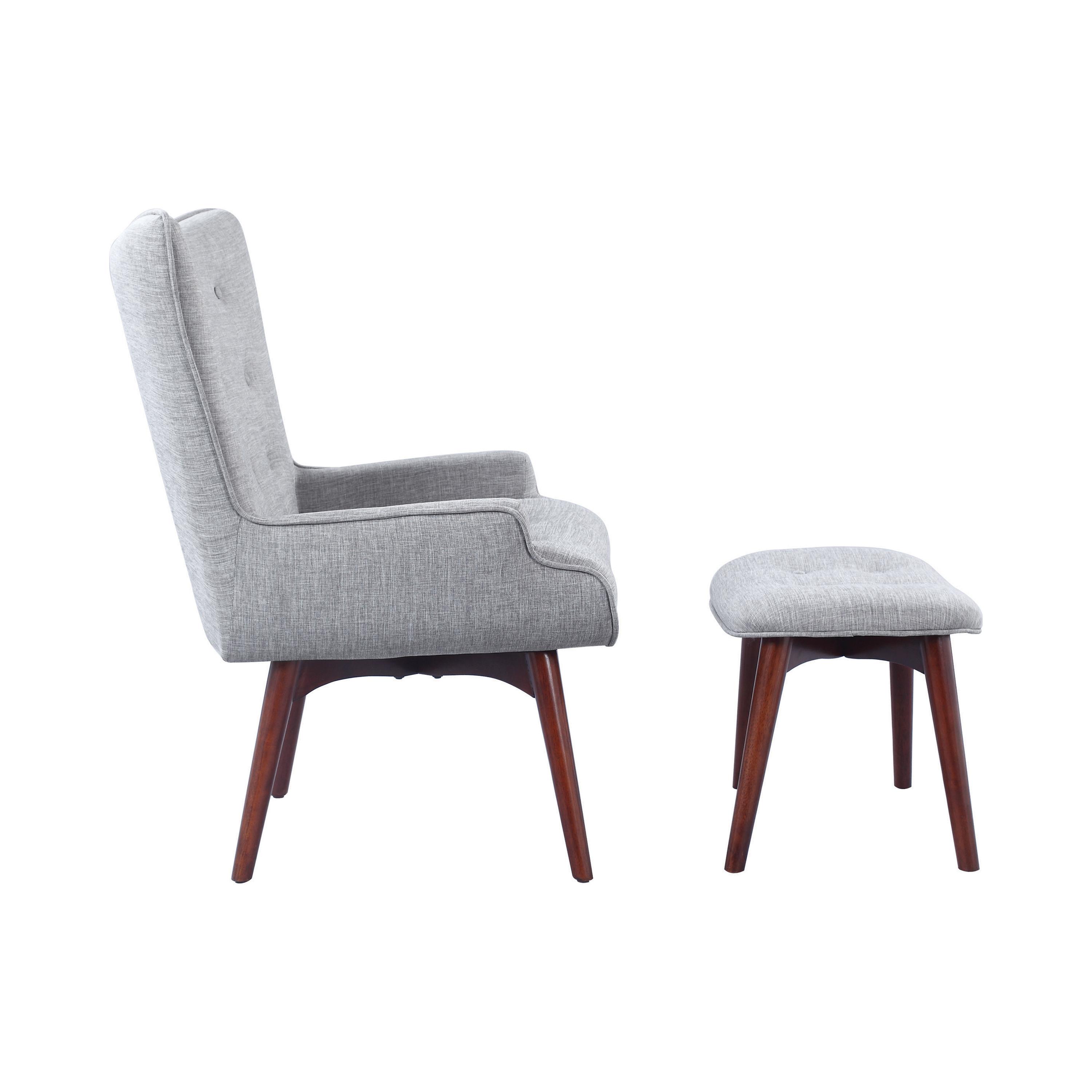 

    
Mid-century Modern Gray Linen-like Fabric Accent Chair Set 2pcs Coaster 904119
