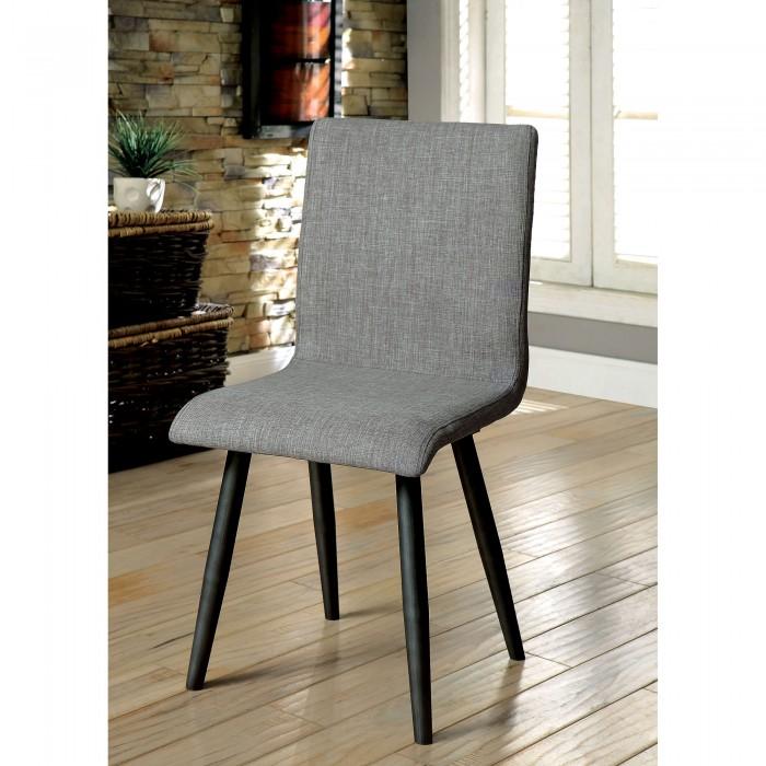 

    
Mid-Century Modern Gray Metal Side Chairs Set 2pcs Furniture of America CM3360SC-2PK Vilhelm
