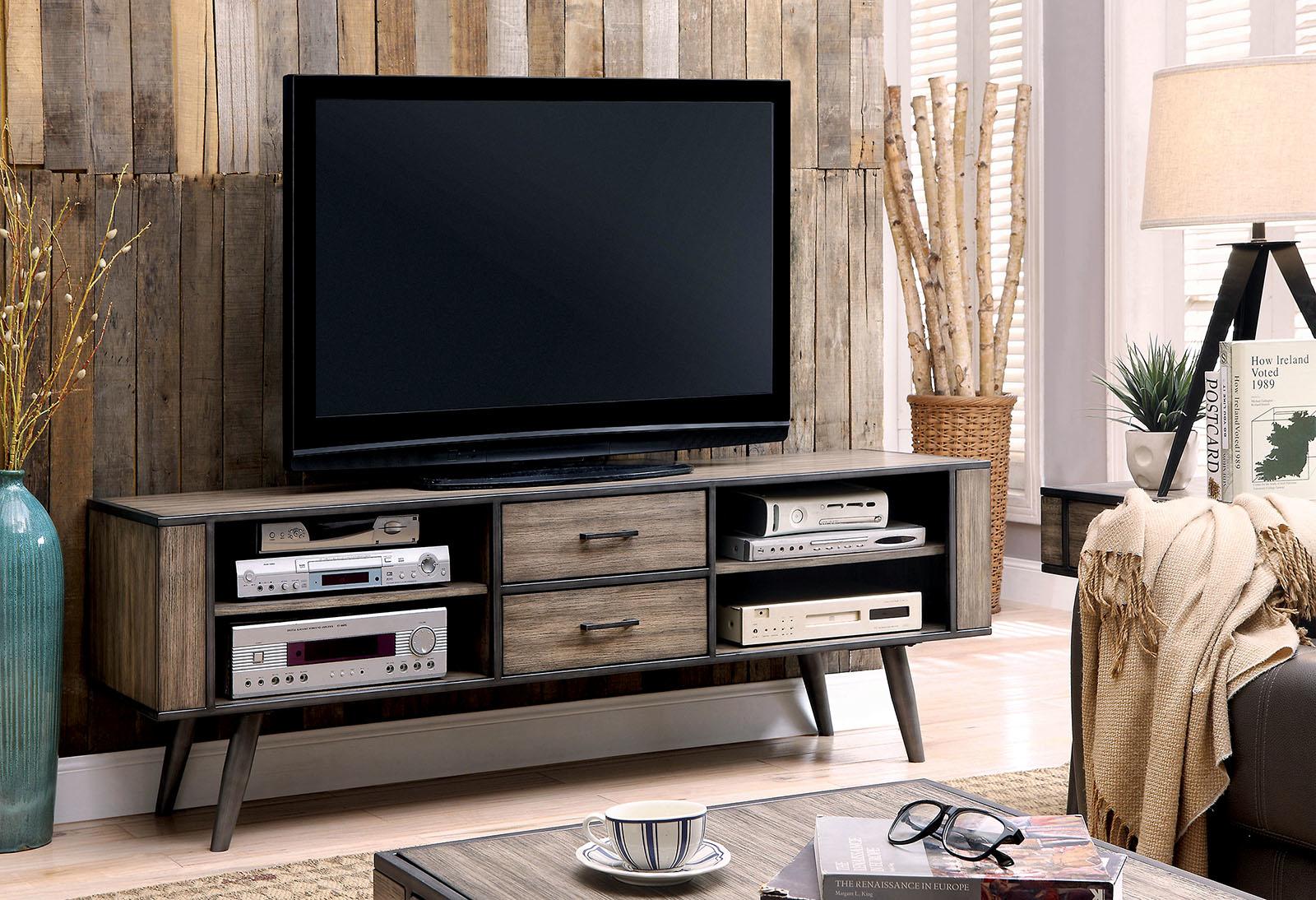 

    
Mid-Century Modern Gray Solid Wood 72" TV Console Furniture of America CM5360-TV Vilhelm
