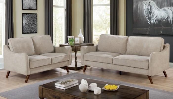 

    
Mid-Century Modern Light Gray Chenille Living Room Set 3pcs Furniture of America Maxime
