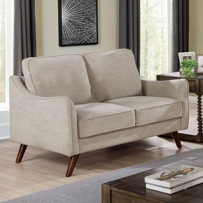 

    
Mid-Century Modern Light Gray Chenille Loveseat Furniture of America CM6971LG-LV Maxime
