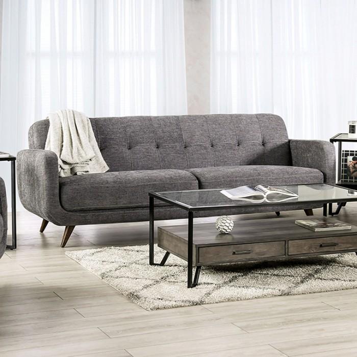 Modern Sofa SM6044-SF Siegen SM6044-SF in Light Gray Fabric