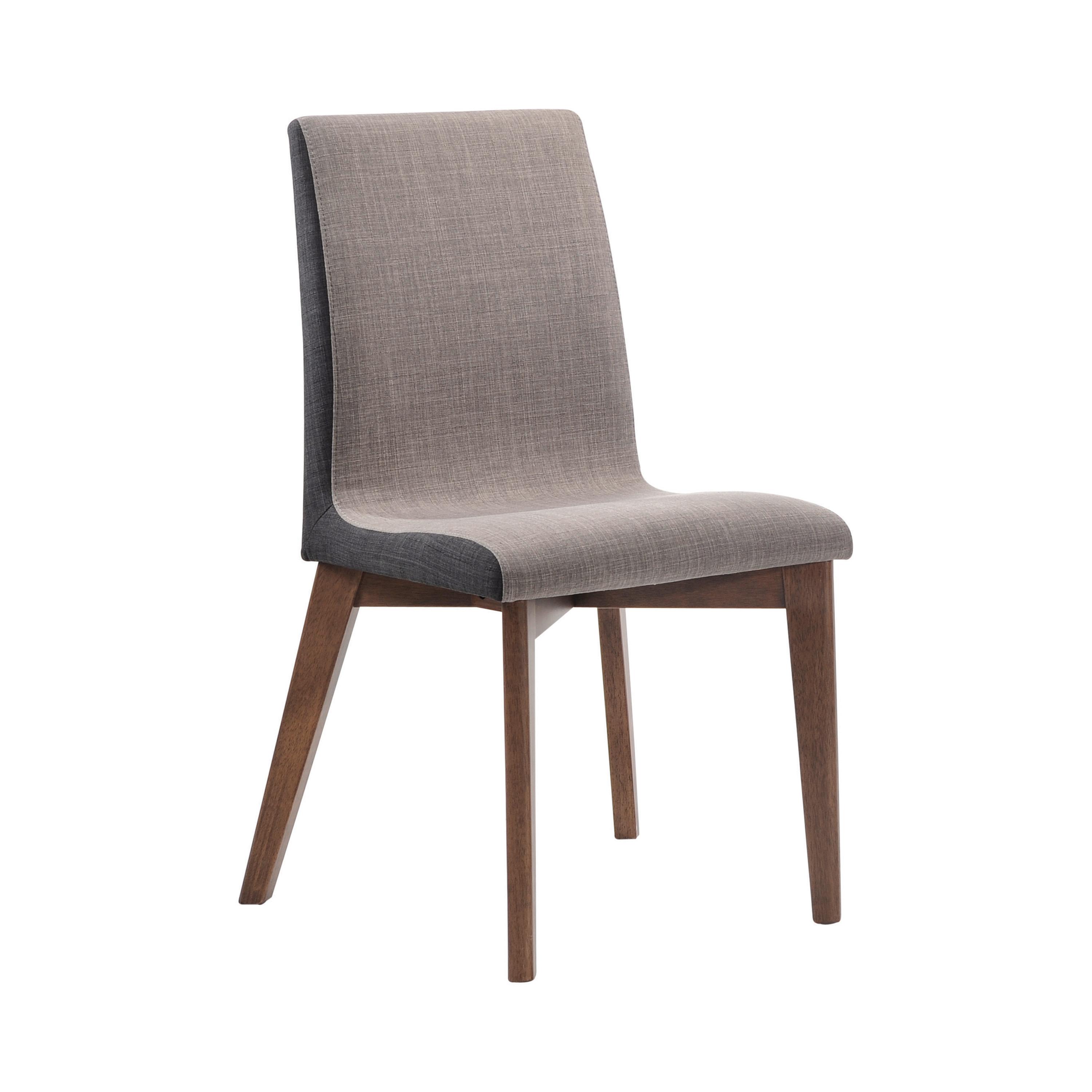 Modern Side Chair Set 106592 Redbridge 106592 in Walnut Fabric