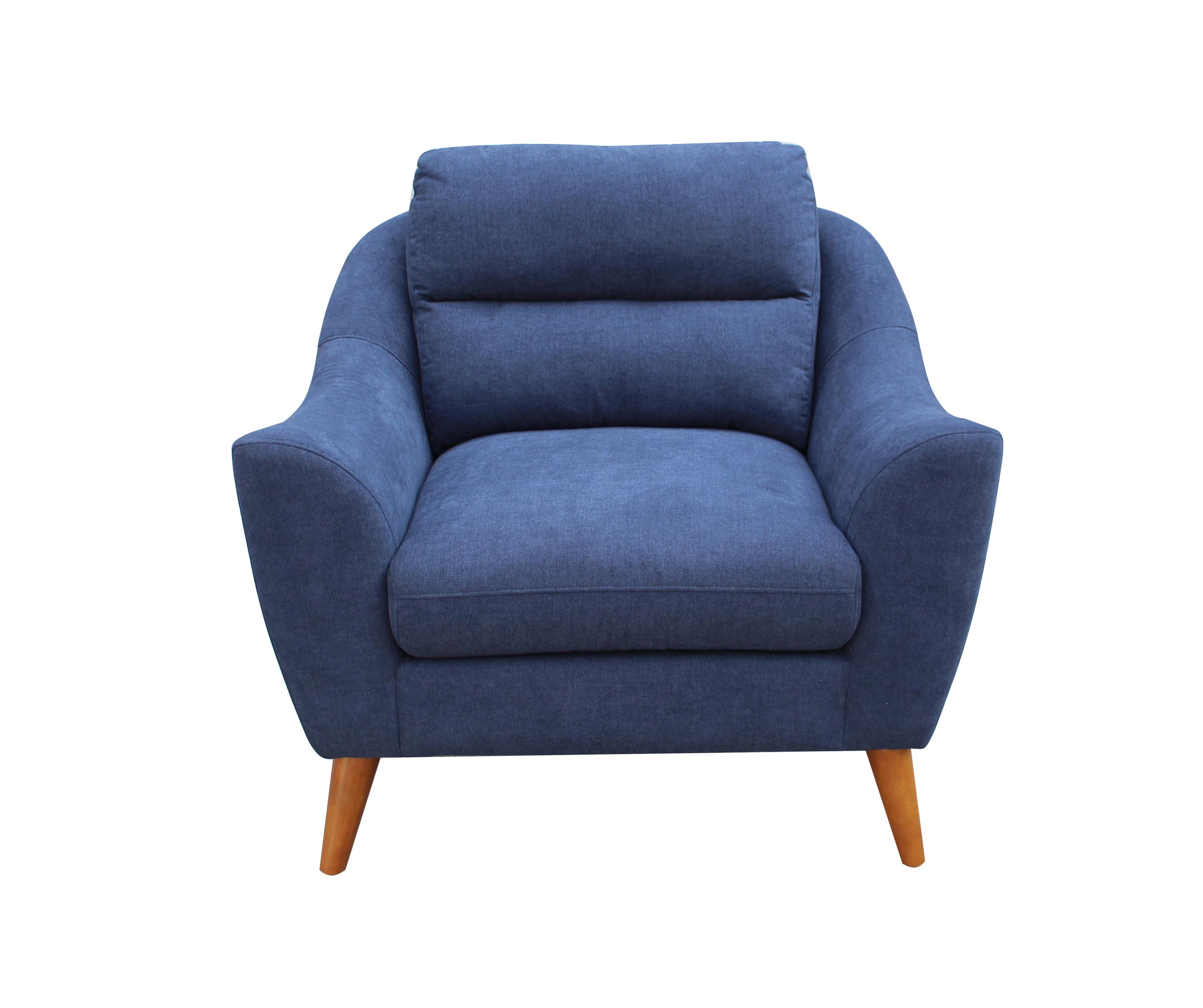 

    
Mid-century Modern Navy Blue Woven Fabric Upholstery Arm Chair Coaster 509516 Gano
