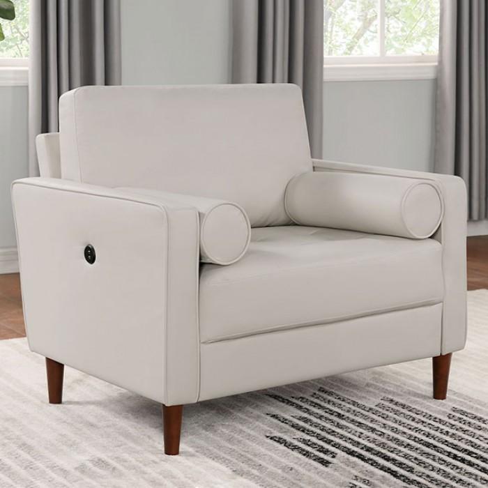 

    
Mid-century Modern Off-White Leatherette Arm Chair Furniture of America CM6452WH-CH Horgen

