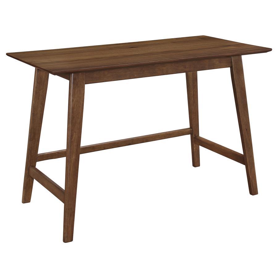 

    
Mid-century Modern Walnut Solid Rubberwood Writing Desk Set 2pcs Coaster 801095 Karri
