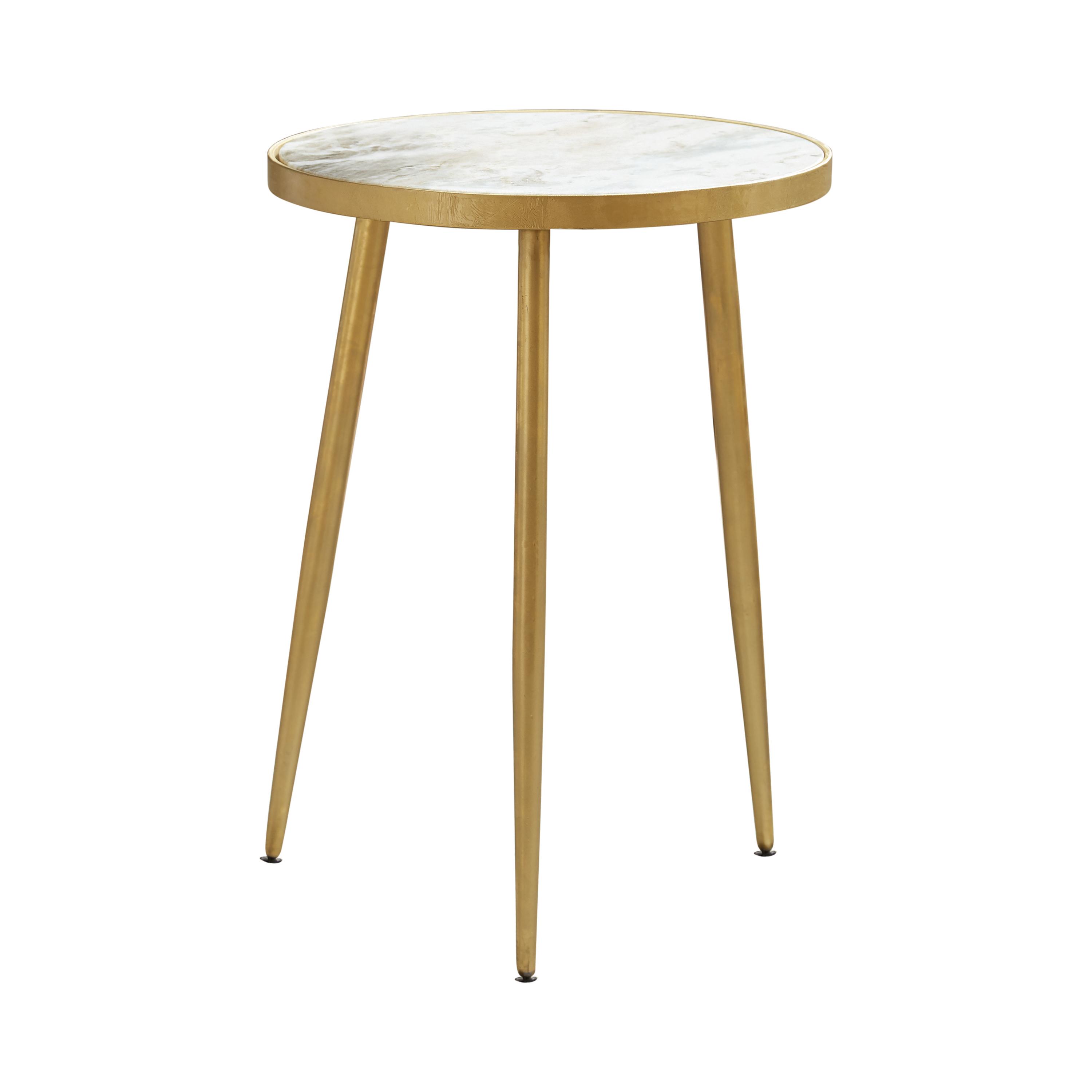 

    
Mid-century Modern White Marble & Gold Wood Accent Table Coaster 930060
