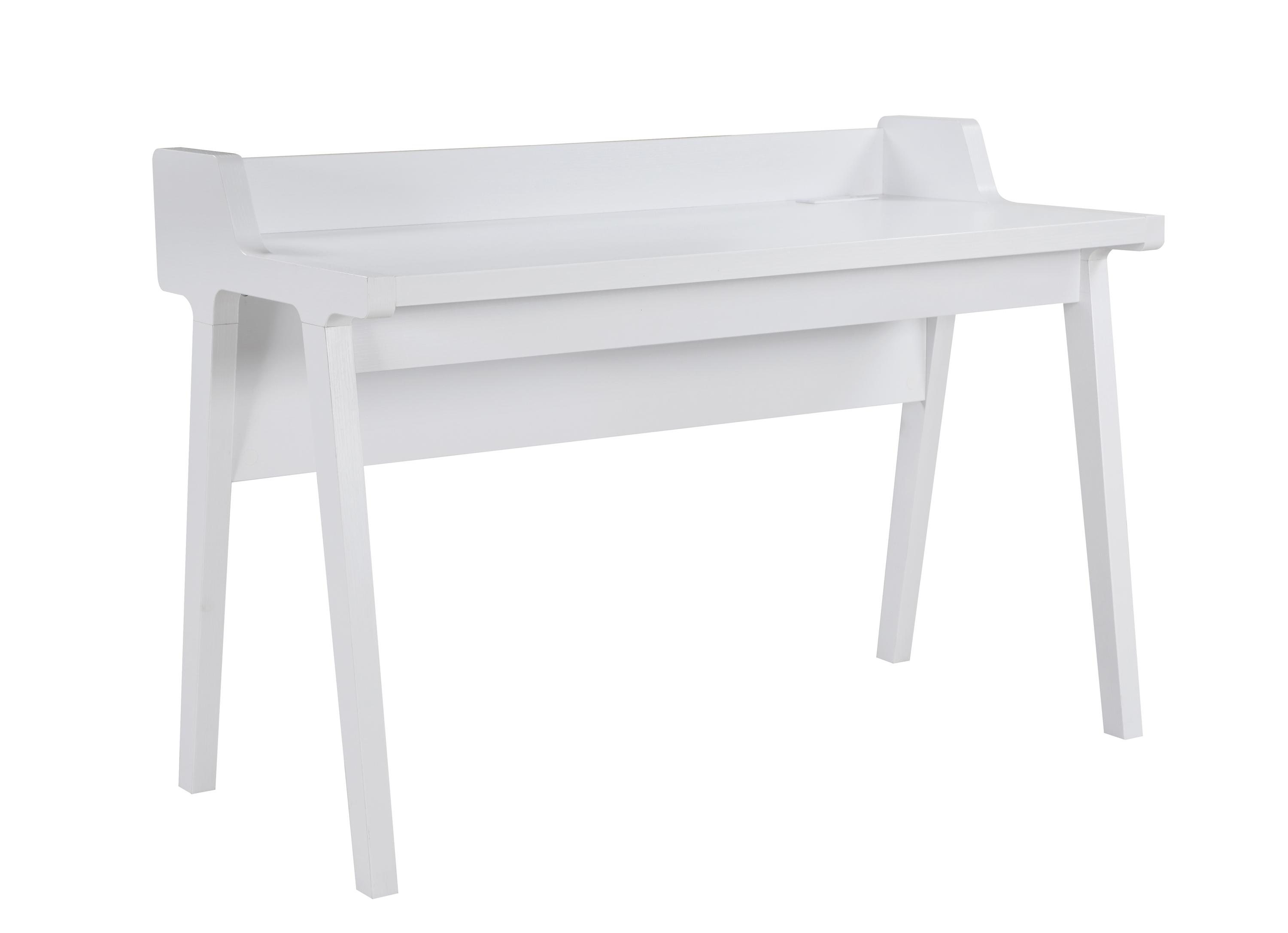 

    
Mid-century Modern White Wood Writing Desk Coaster 805781 Paiter
