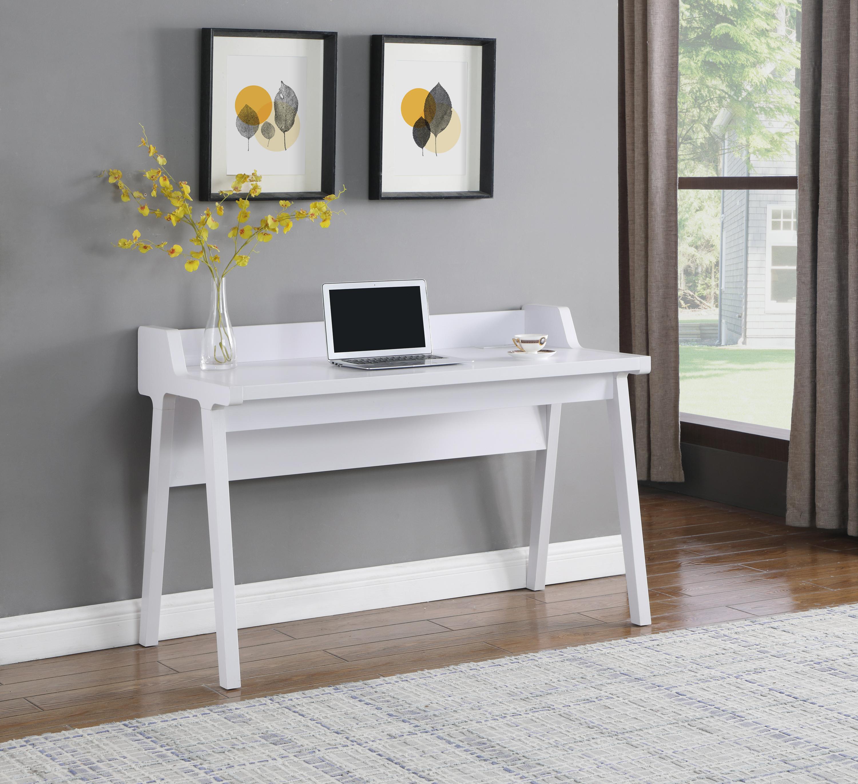 

    
805781 Mid-century Modern White Wood Writing Desk Coaster 805781 Paiter
