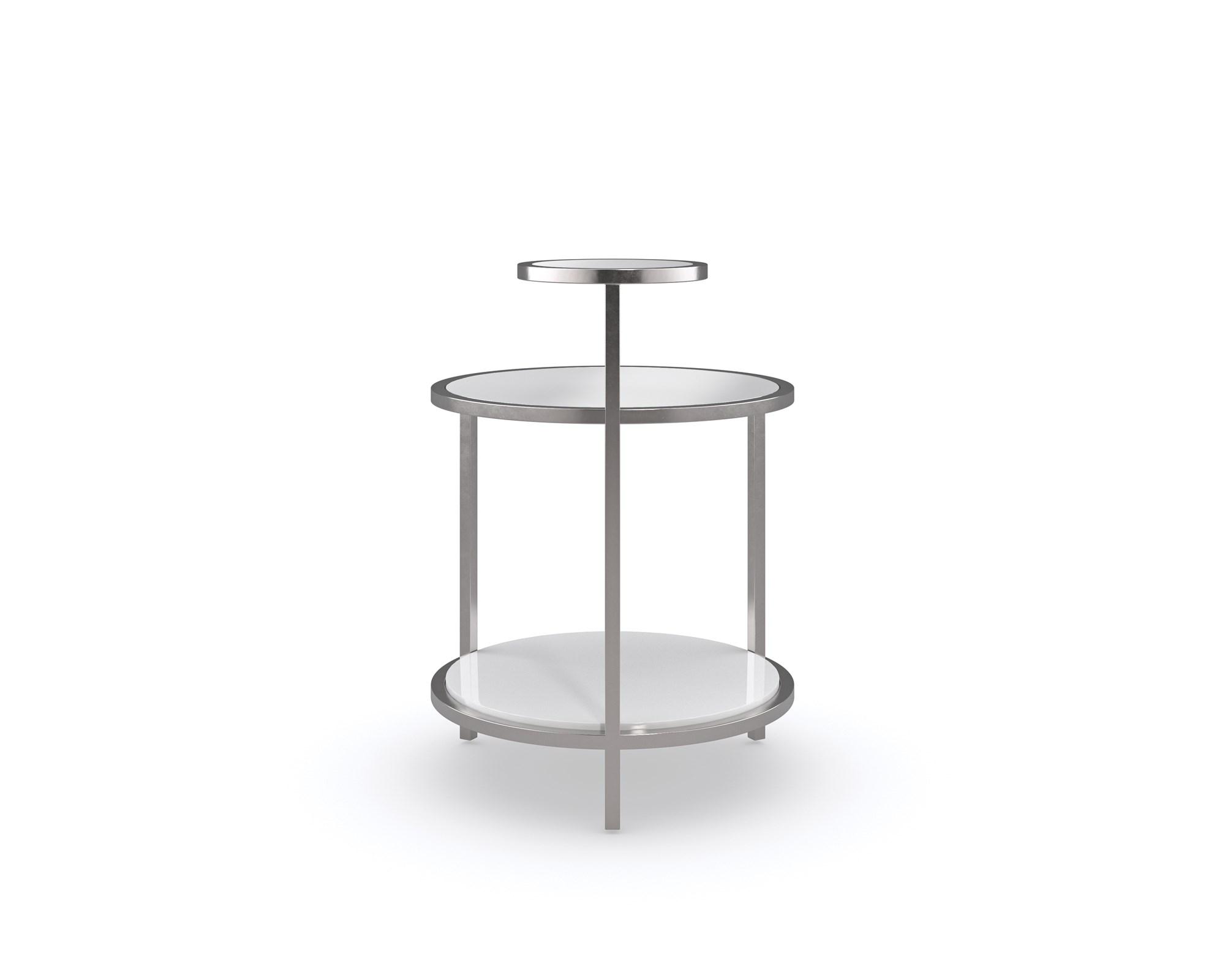

        
Caracole OVER SIGHT End Table White/Silver  662896037890
