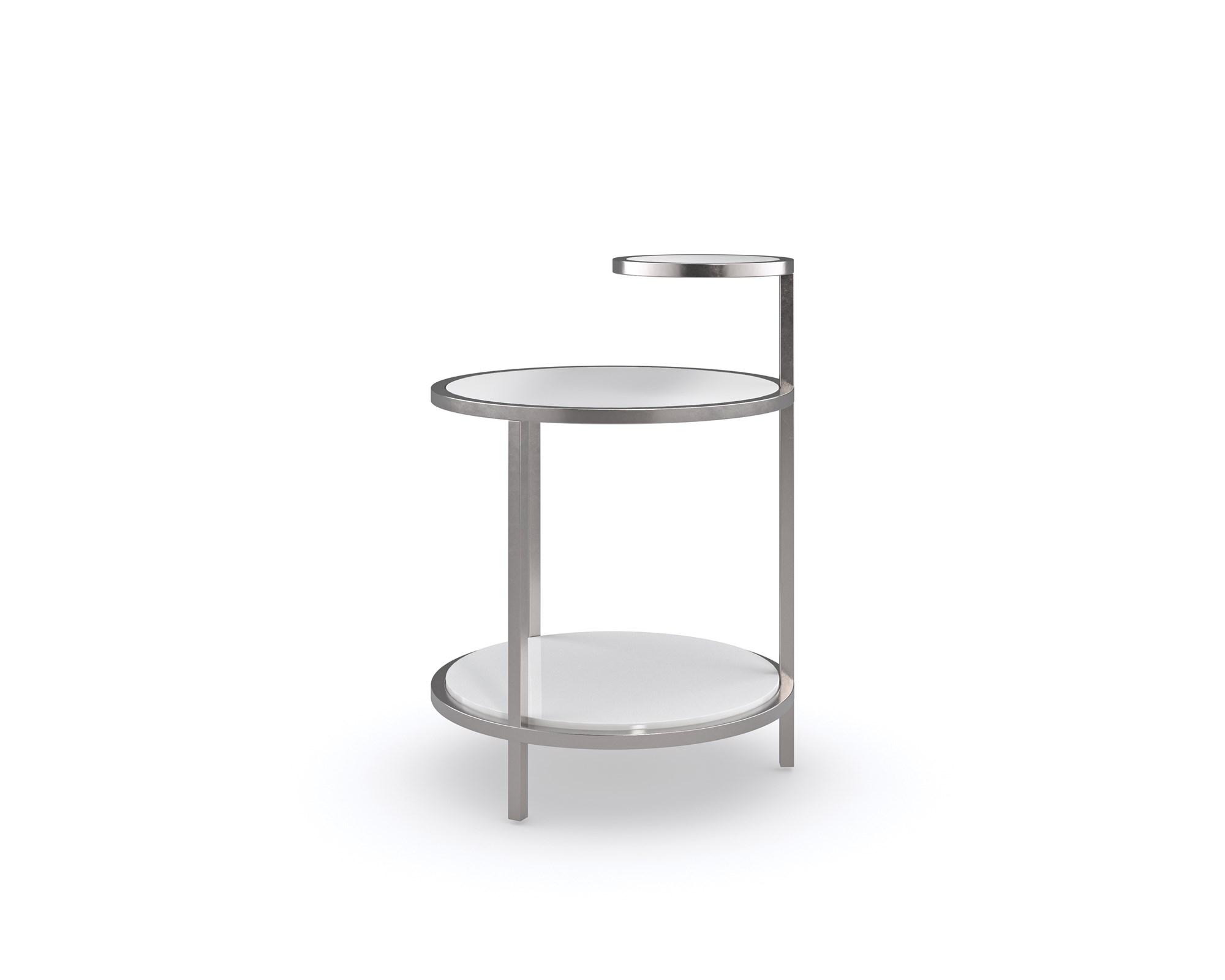 

    
Caracole OVER SIGHT End Table White/Silver CLA-421-412
