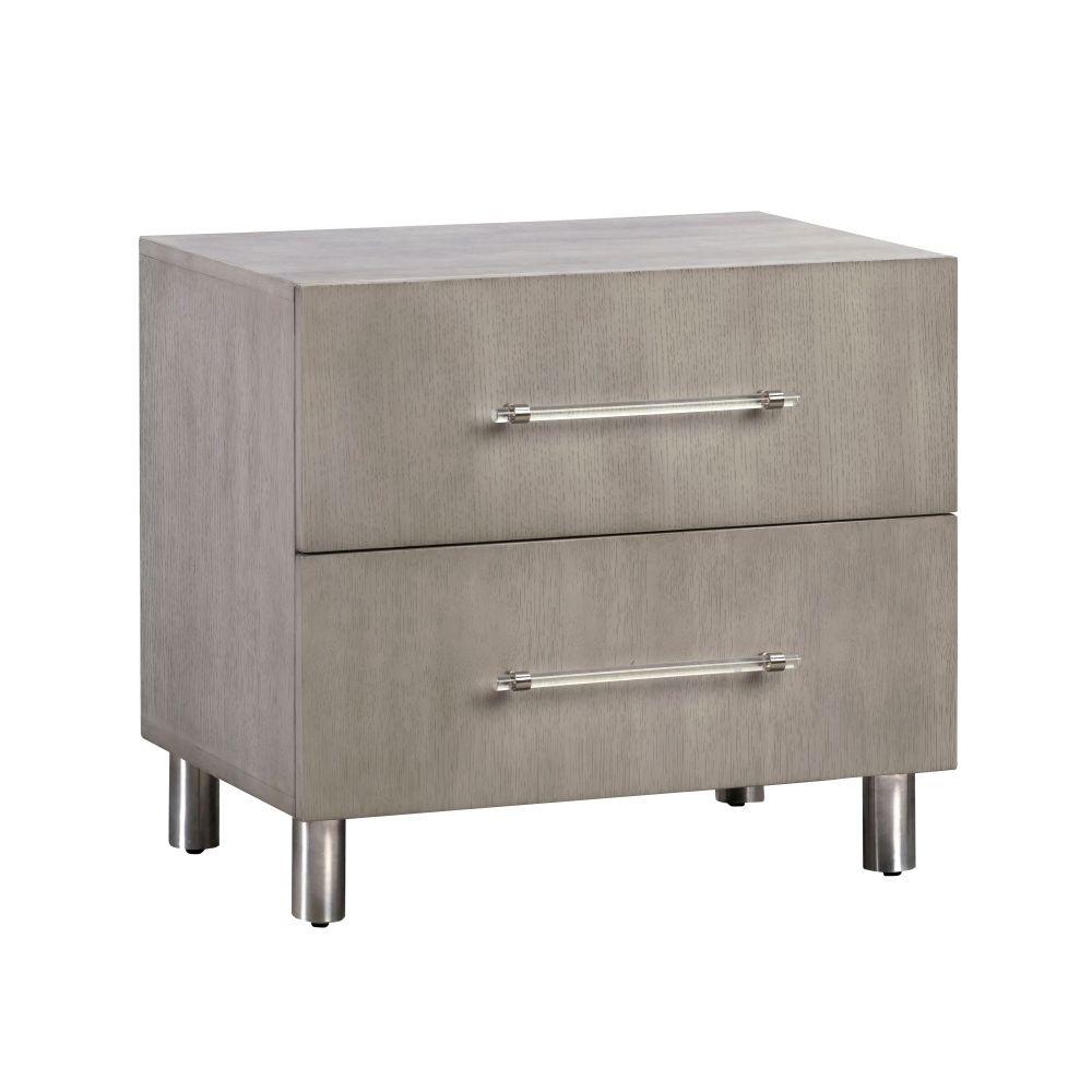 

                    
Buy Misty Grey Oak Veneer Queen Platform Bedroom Set 5Pcs w/Chest ARGENTO by Modus Furniture

