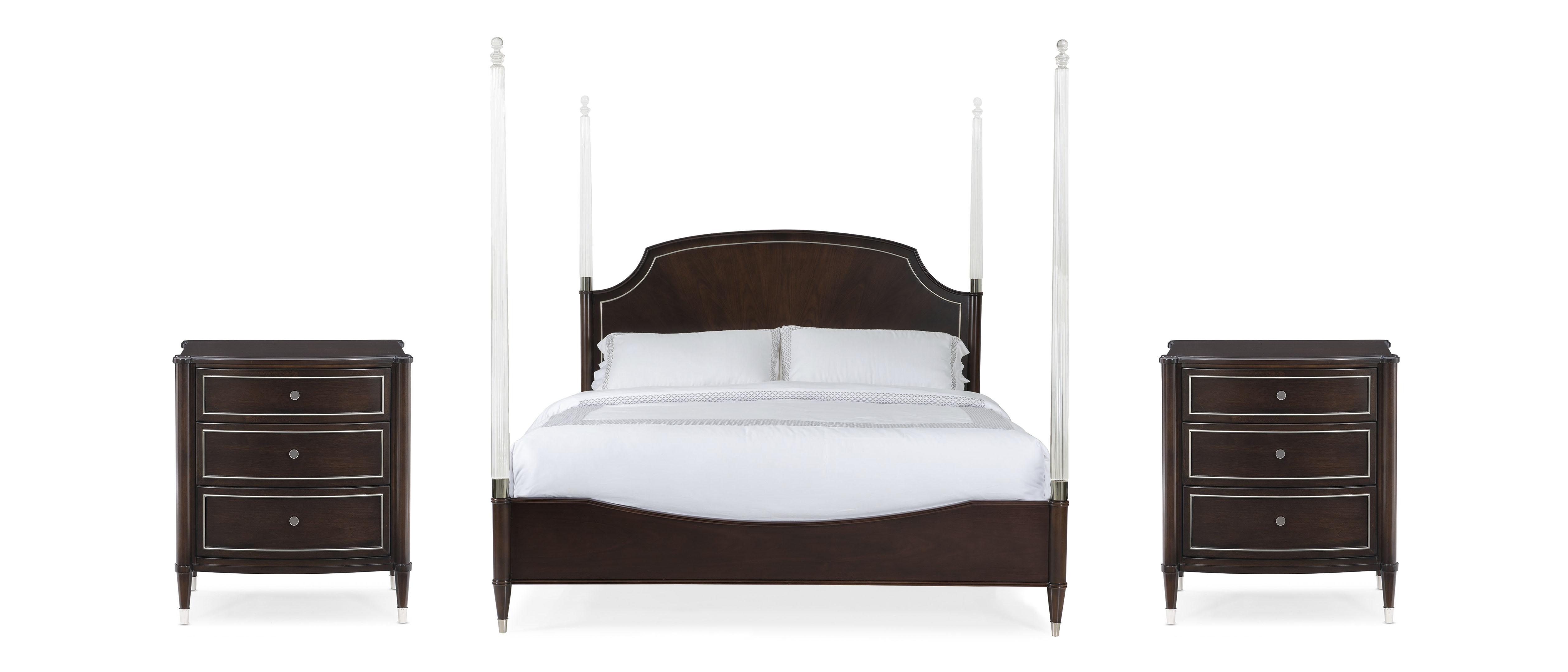 

    
Mocha Walnut & Soft Silver Paint Finish CAL King Bed Set 3Pcs SUITE DREAMS W/POST / SUITE YOURSELF by Caracole
