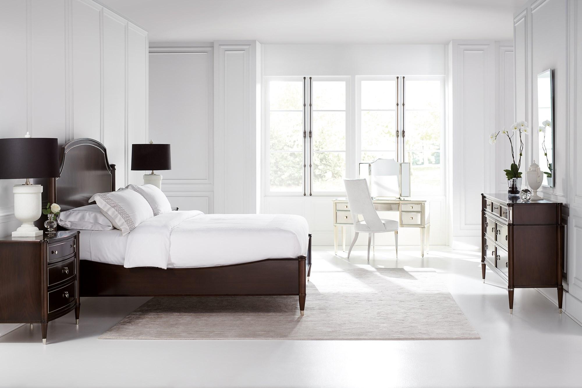 Contemporary Platform Bedroom Set SUITE DREAMS / HOW SUITE IT IS CLA-420-122-Set-4 in Dark Walnut 