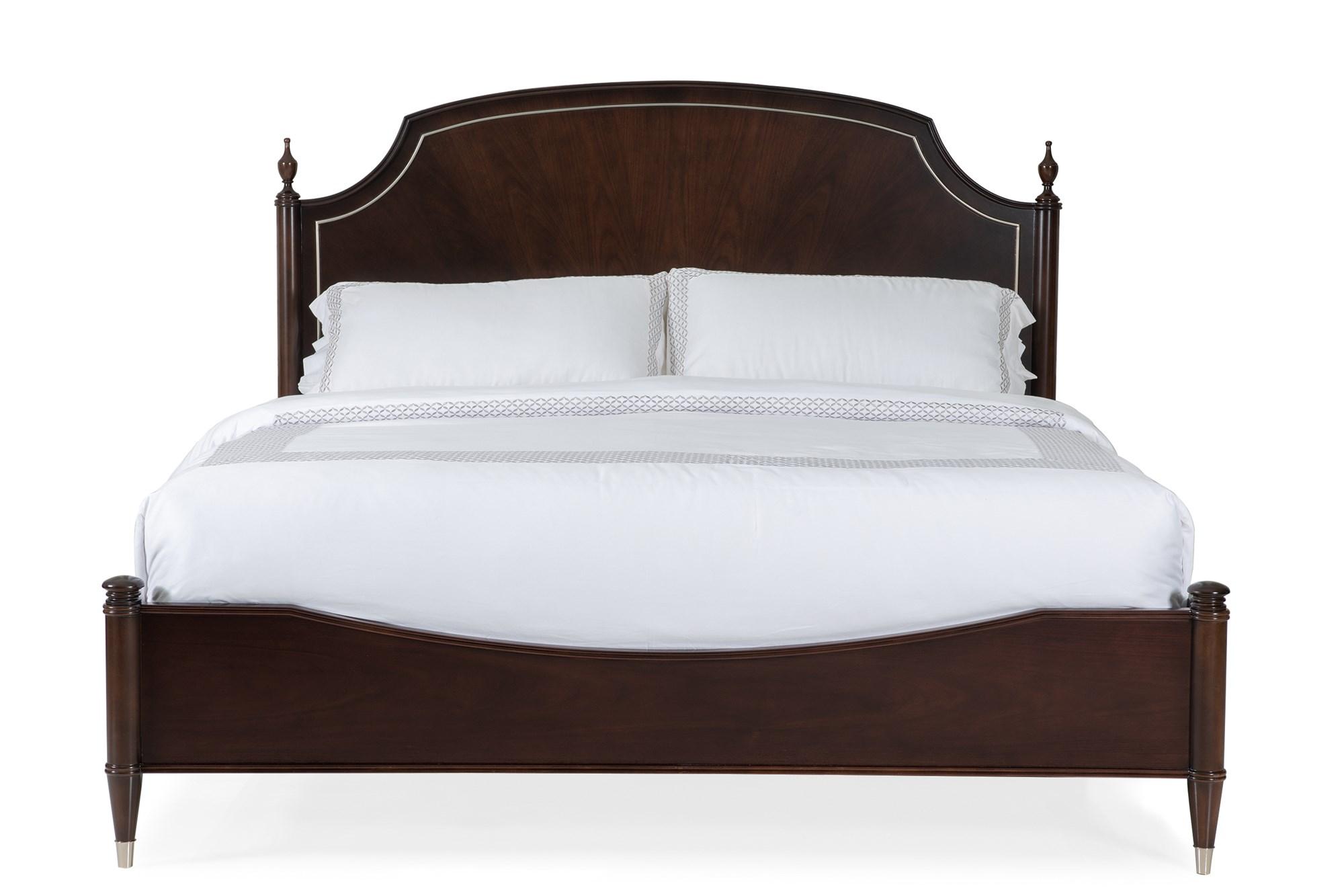 

    
Mocha Walnut & Soft Silver Paint Finish King Bed SUITE DREAMS by Caracole
