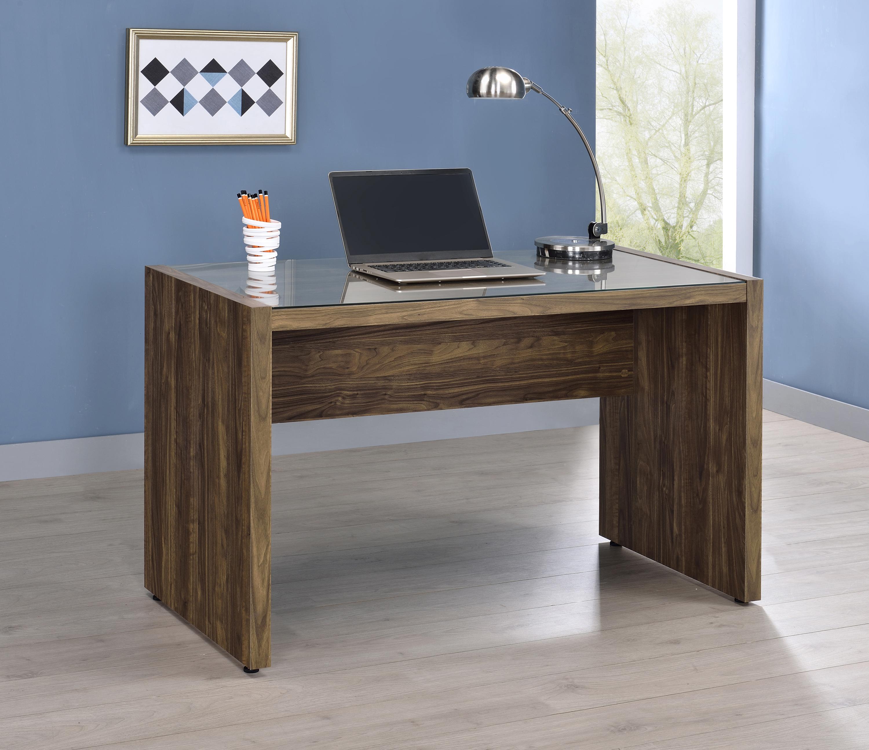 

                    
Buy Modern Aged Walnut Finish Wood Writing Desk Set 3pcs Coaster 805621-S3 Luetta
