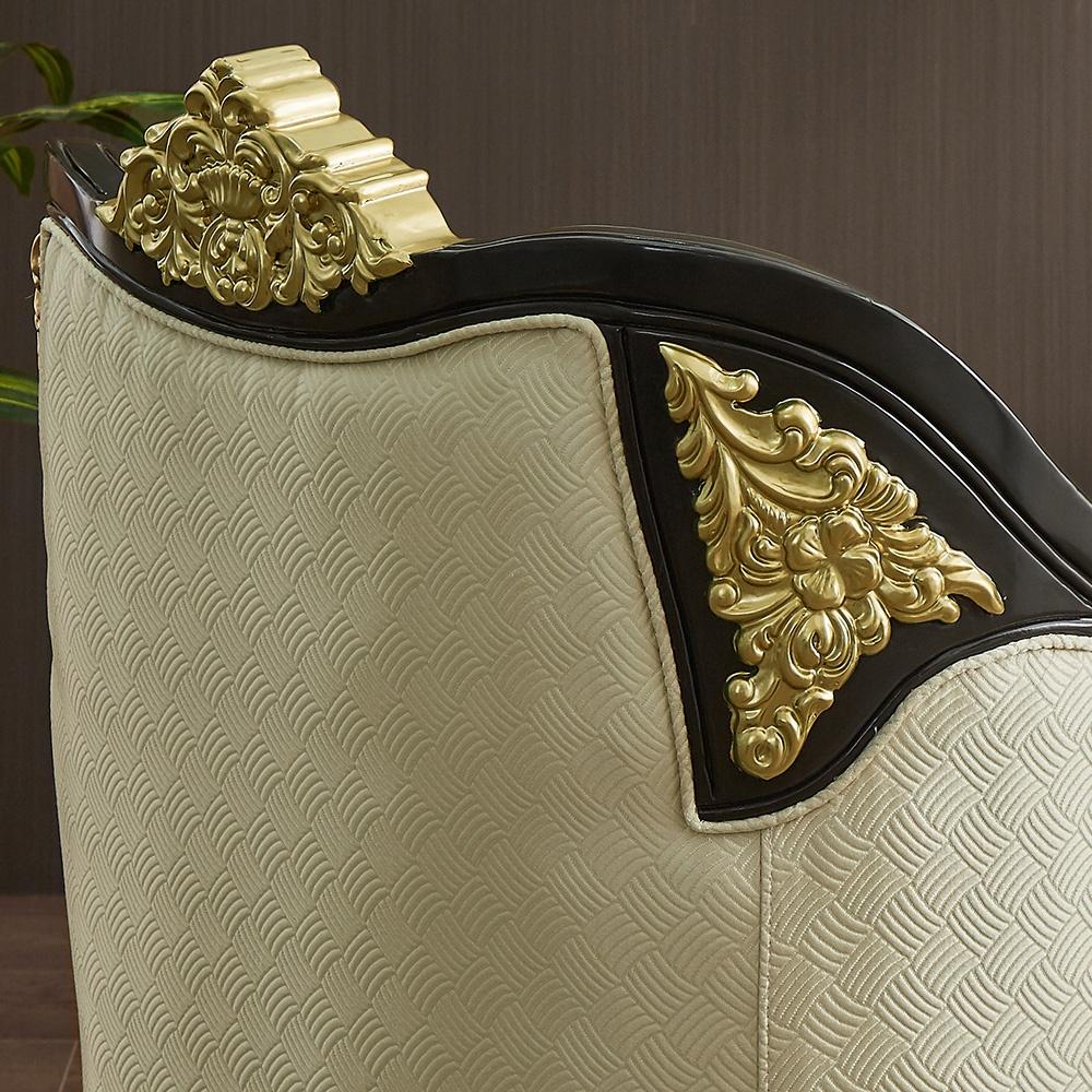 

        
Homey Design Furniture HD-9009 Armchair Cream/Gold Fabric 15654689846515
