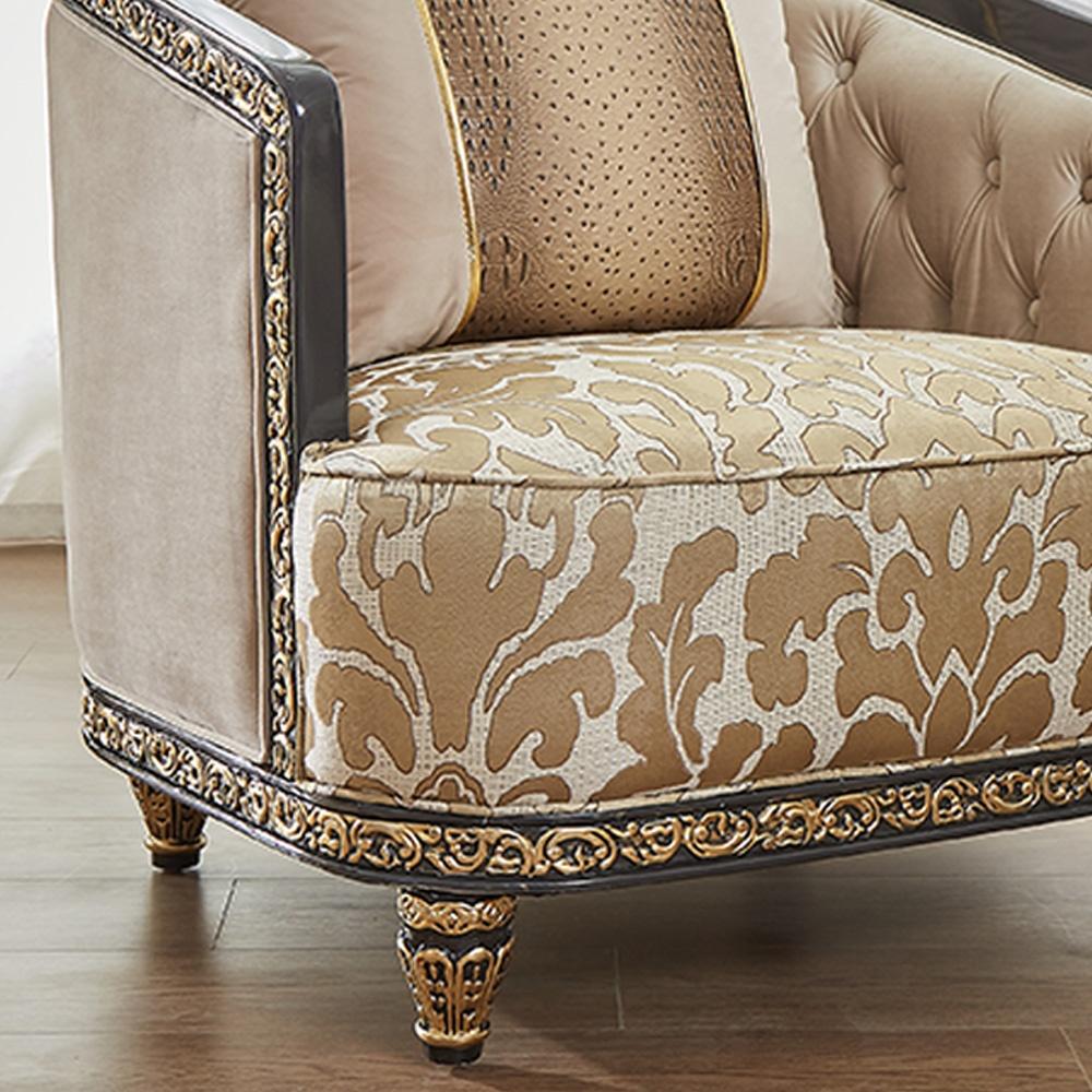 

    
 Order  Antique Gold Finish Sofa Set 3Pcs Traditional Homey Design HD-9011
