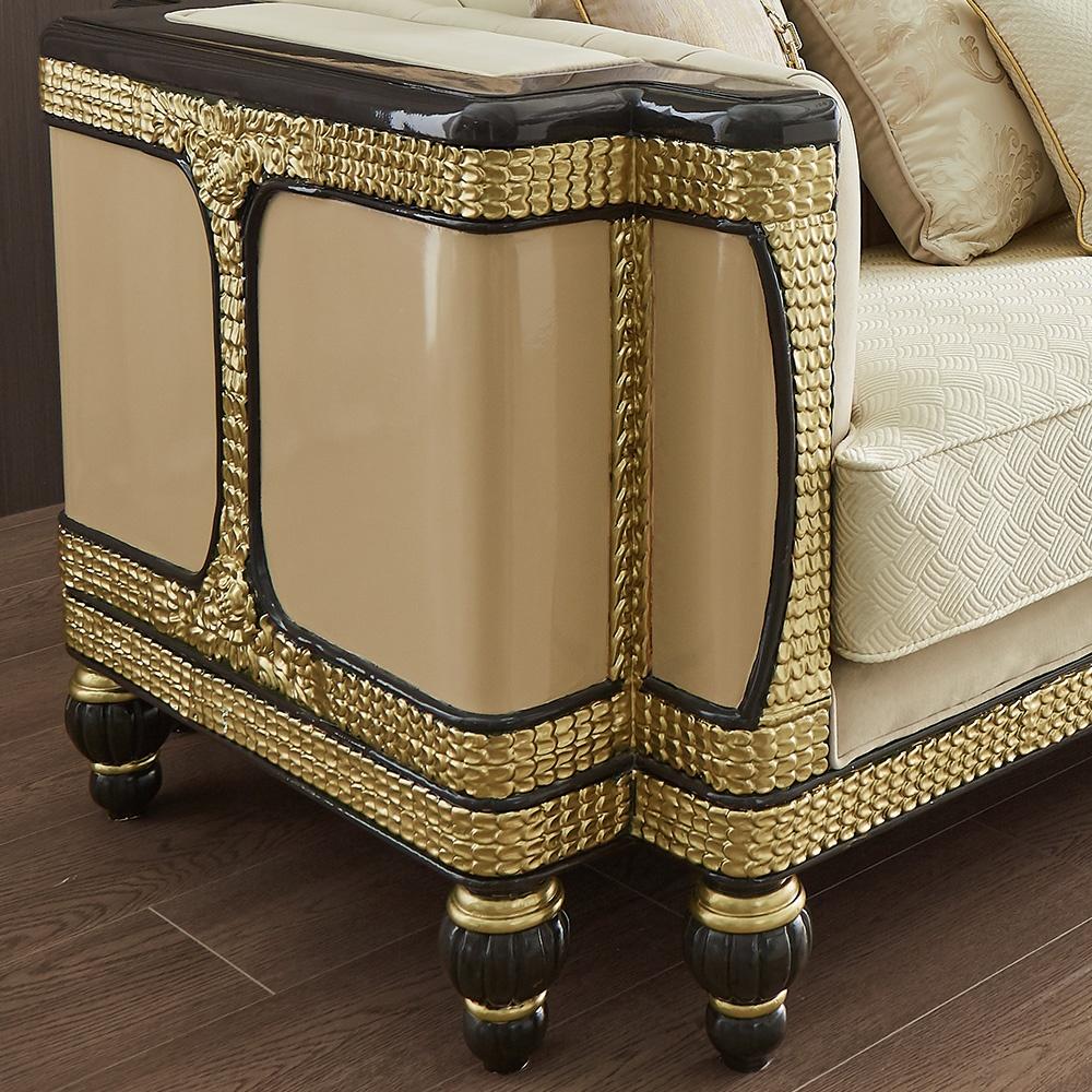

        
Homey Design Furniture HD-9009 Loveseat Cream/Gold Fabric 55454987986565
