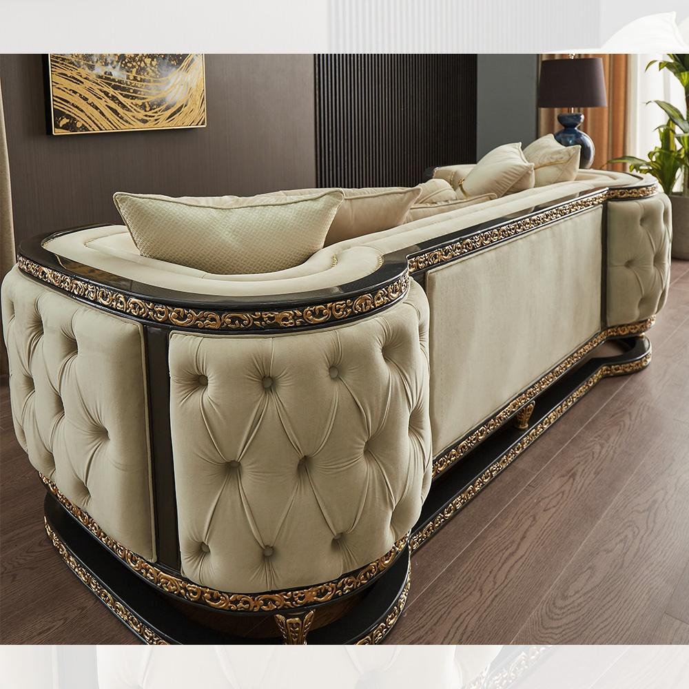 

    
Homey Design Furniture HD-L9010 Loveseat Gold/Beige HD-L9010
