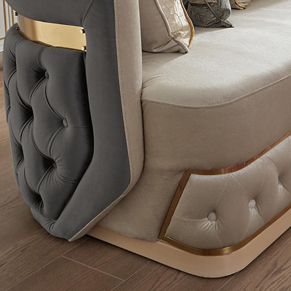 

    
Homey Design Furniture HD-9008 Sofa Gray/Beige HD-S9008
