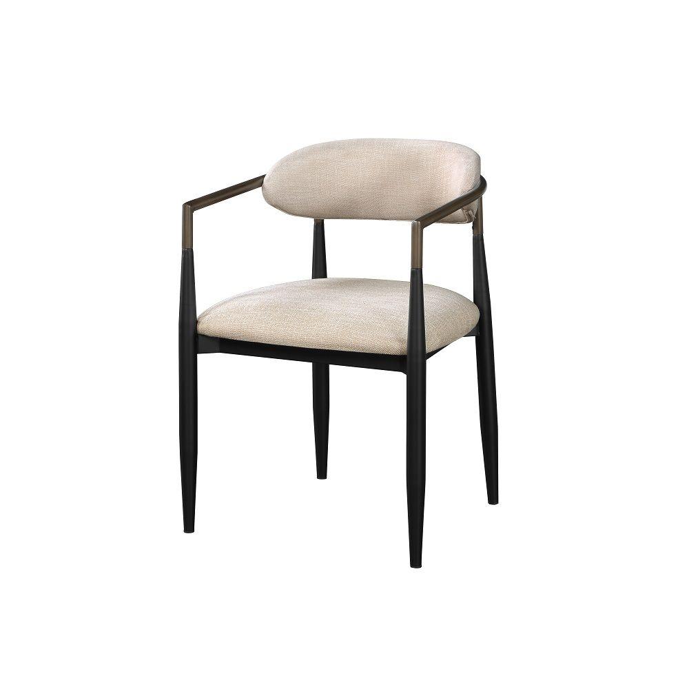 

    
Modern Beige/Black Metal Side Chair Set 2PCS Acme Jaramillo DN02142-2PCS
