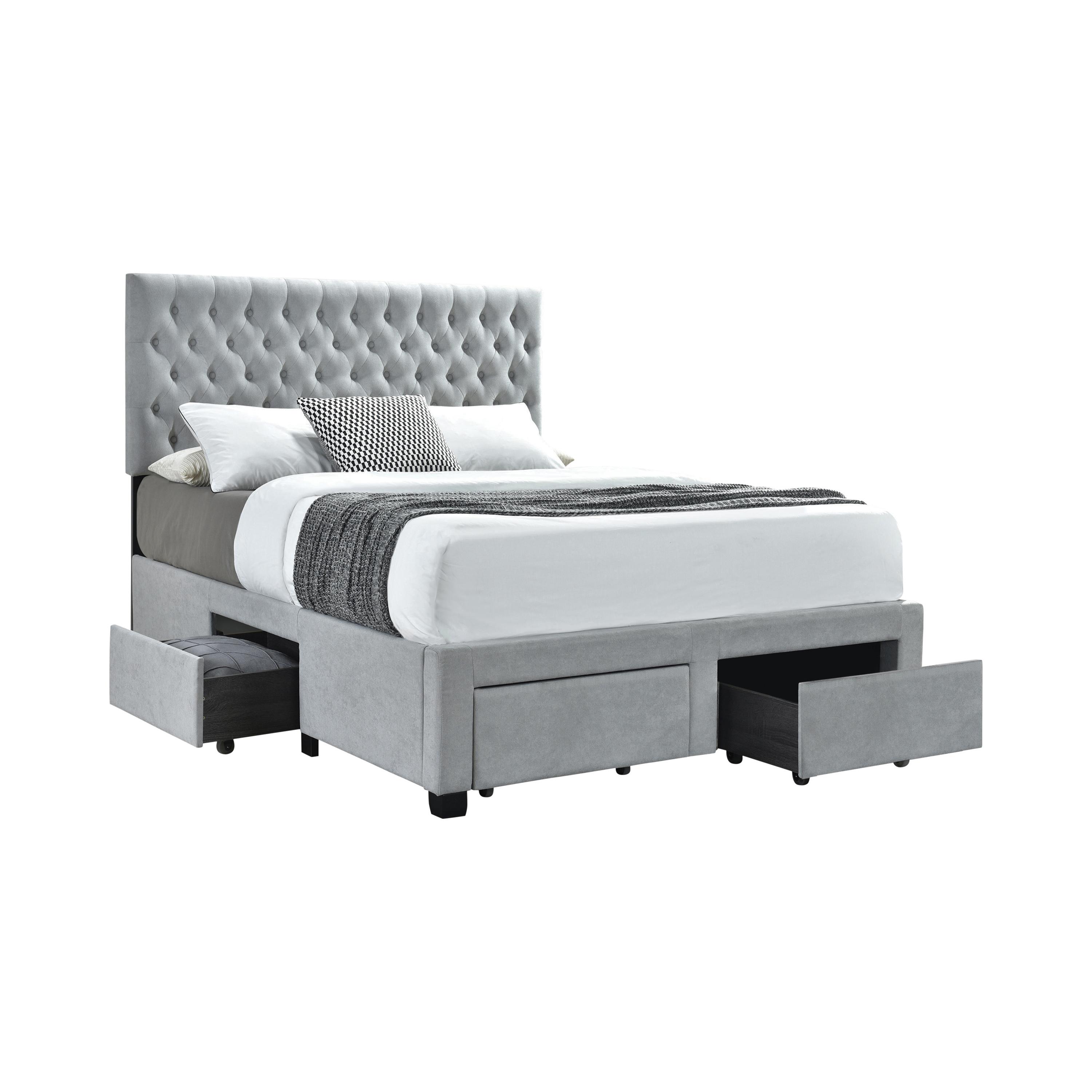 

    
Modern Beige Fabric & Asian Hardwood Full Bed Coaster 305878F Shelburne
