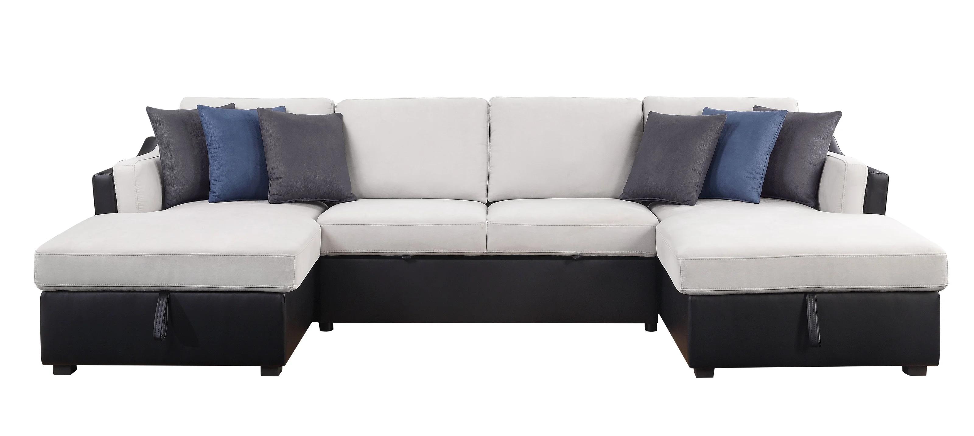 

    
Acme Furniture Merill Sectional Sofa Black/Beige 56015-3pcs
