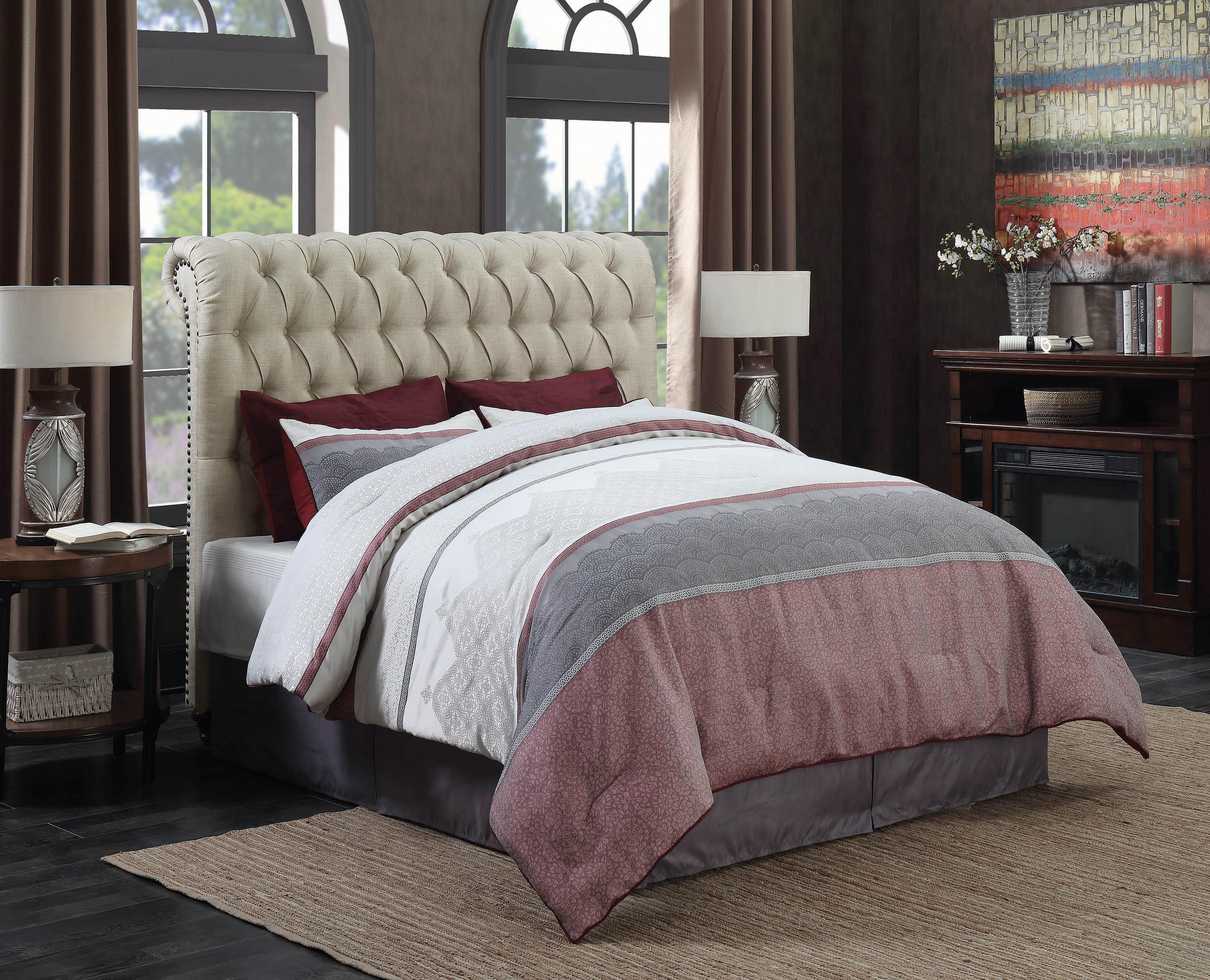 

    
Modern Beige Fabric Upholstery Queen bed Gresham by Coaster
