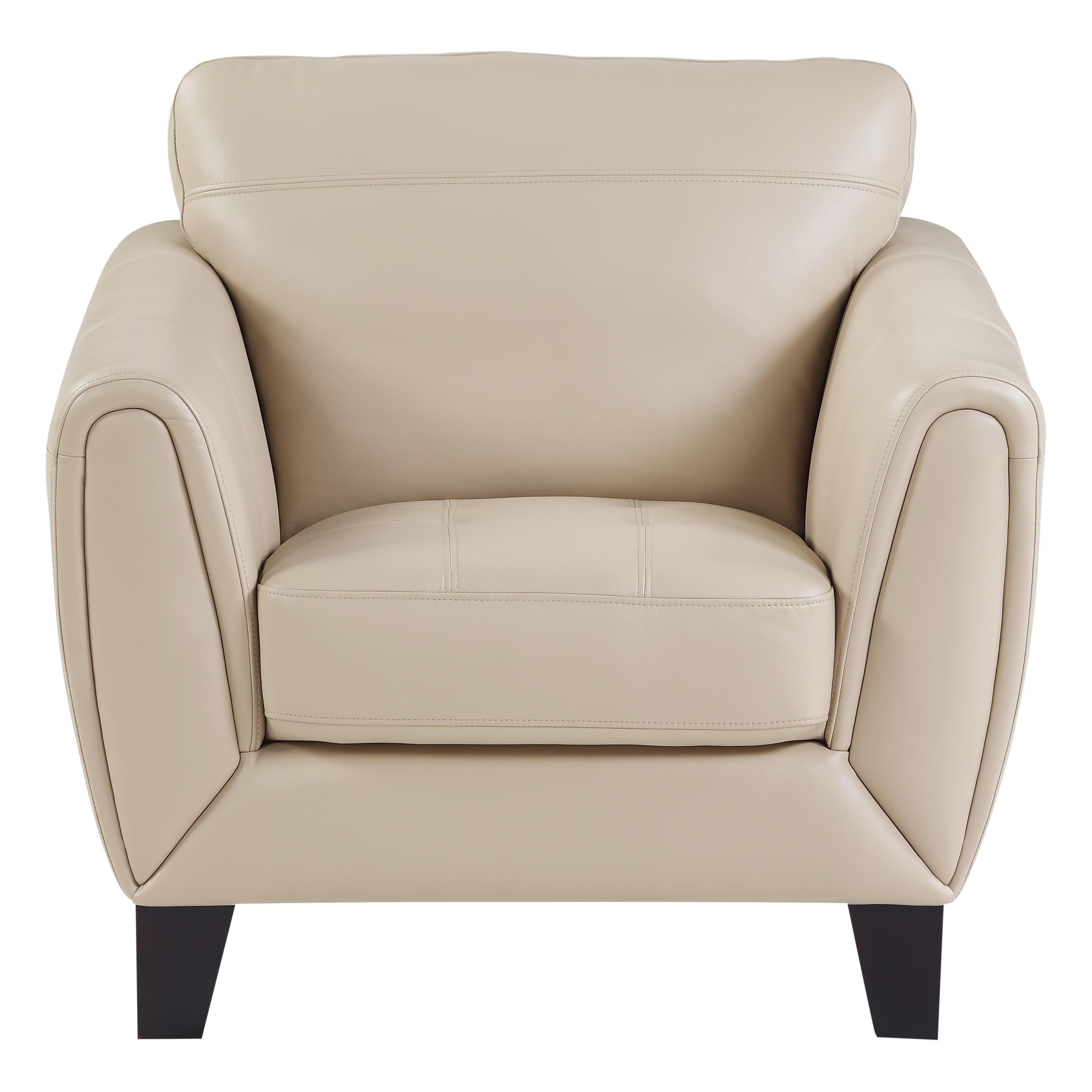 Modern Arm Chair 9460BE-1 Spivey 9460BE-1 in Beige Leather