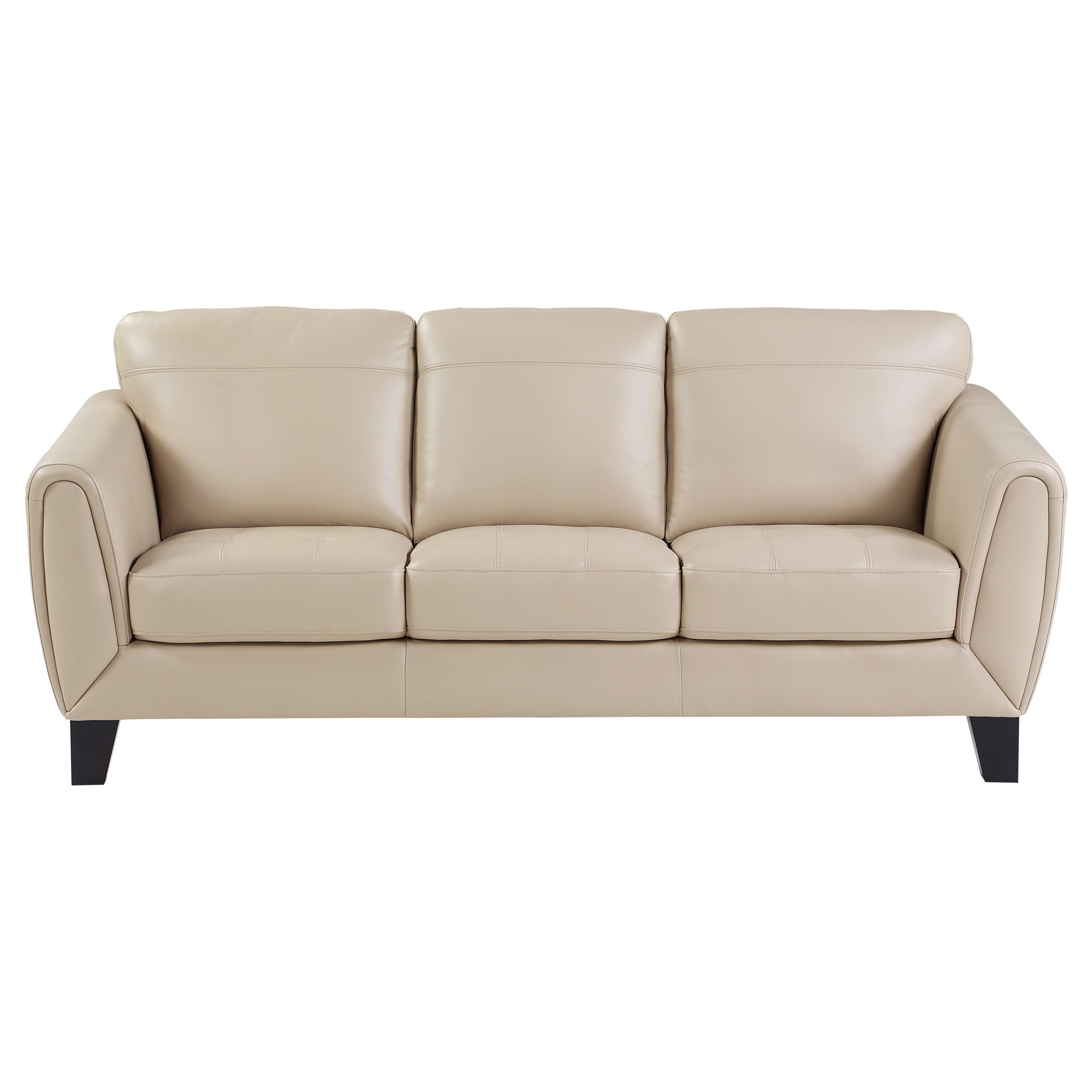 

    
Modern Beige Leather Sofa Homelegance 9460BE-3 Spivey

