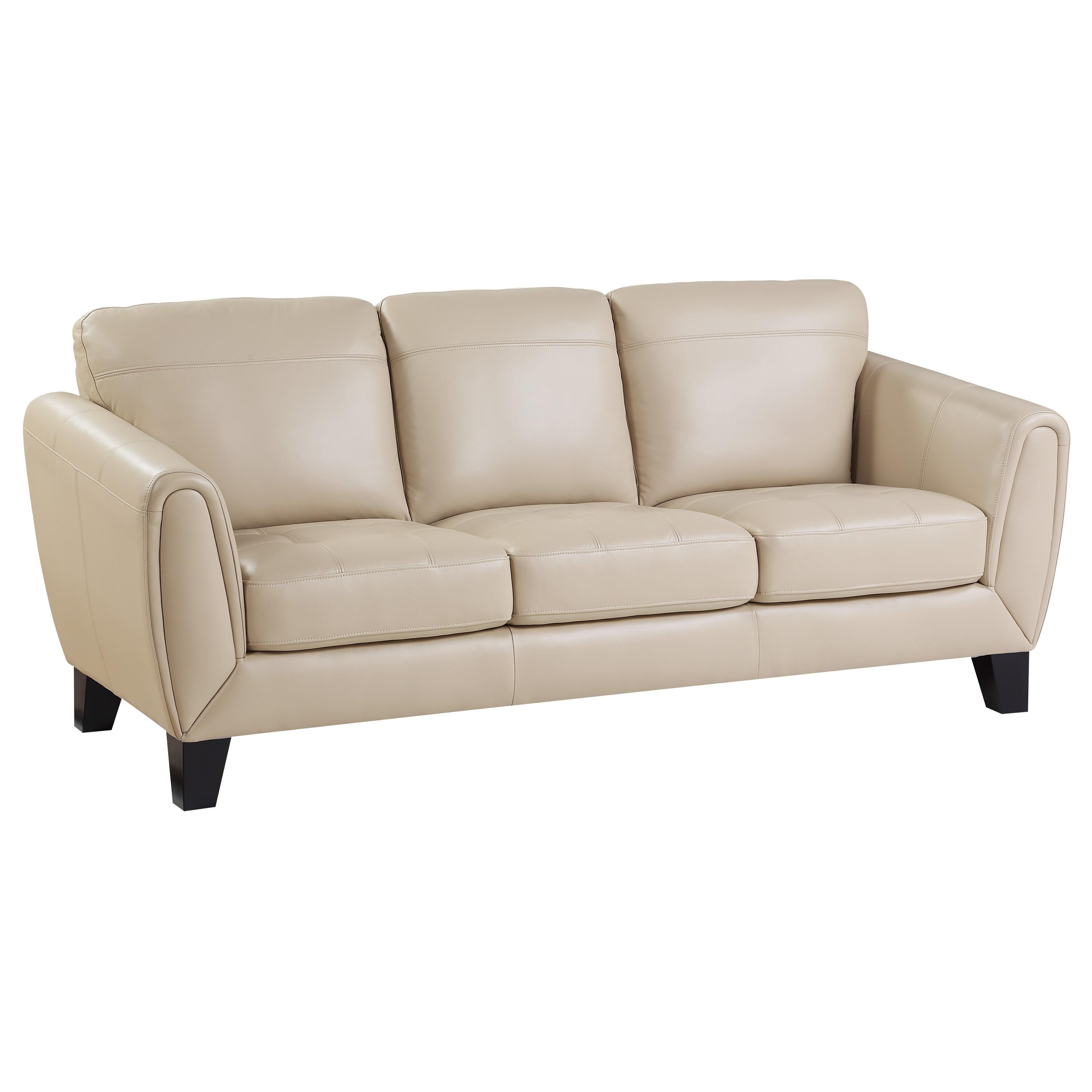 

    
Modern Beige Leather Sofa Homelegance 9460BE-3 Spivey
