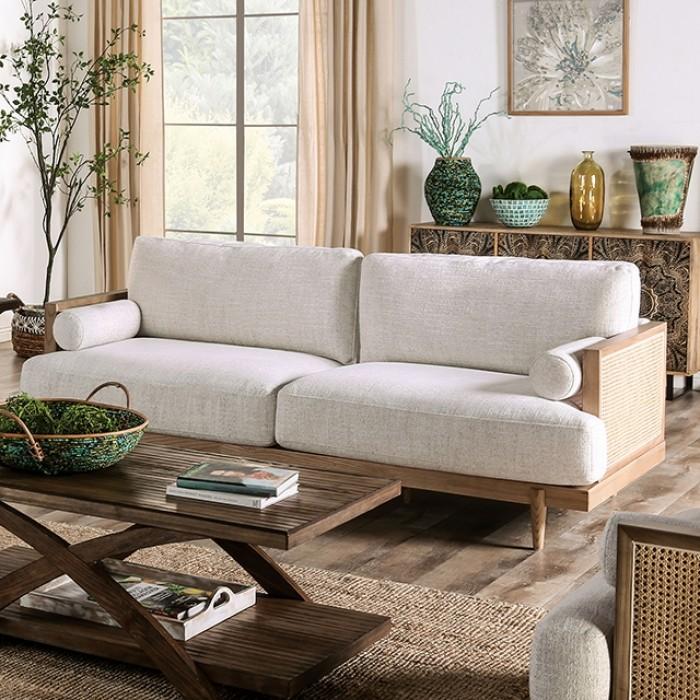 

    
Modern Beige/Light Oak Solid Wood Sofa Furniture of America Alesund CM9981-SF-S
