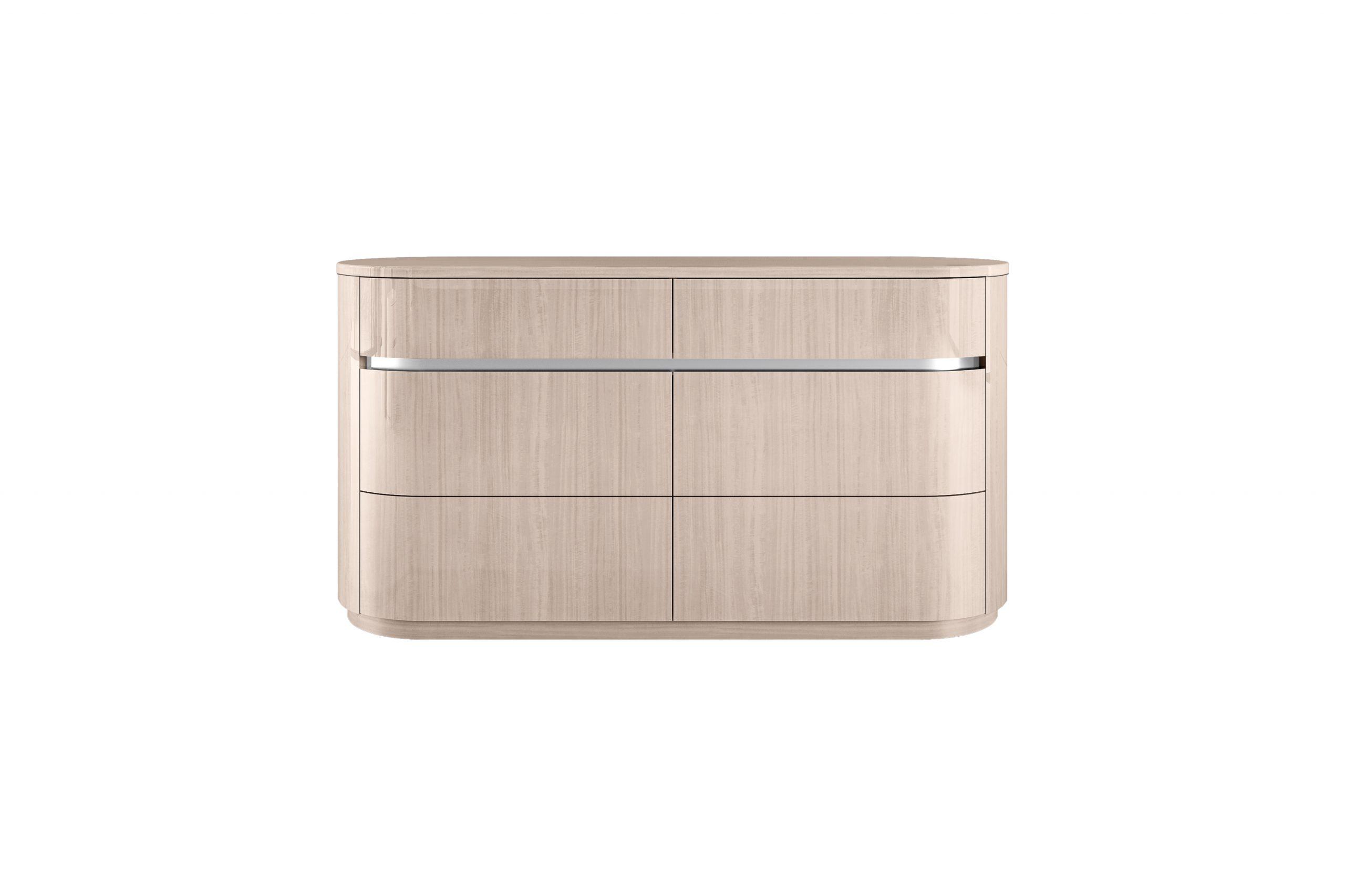 

    
Modern Beige Solid Wood Dresser WhiteLine DR1753-BEI Waves
