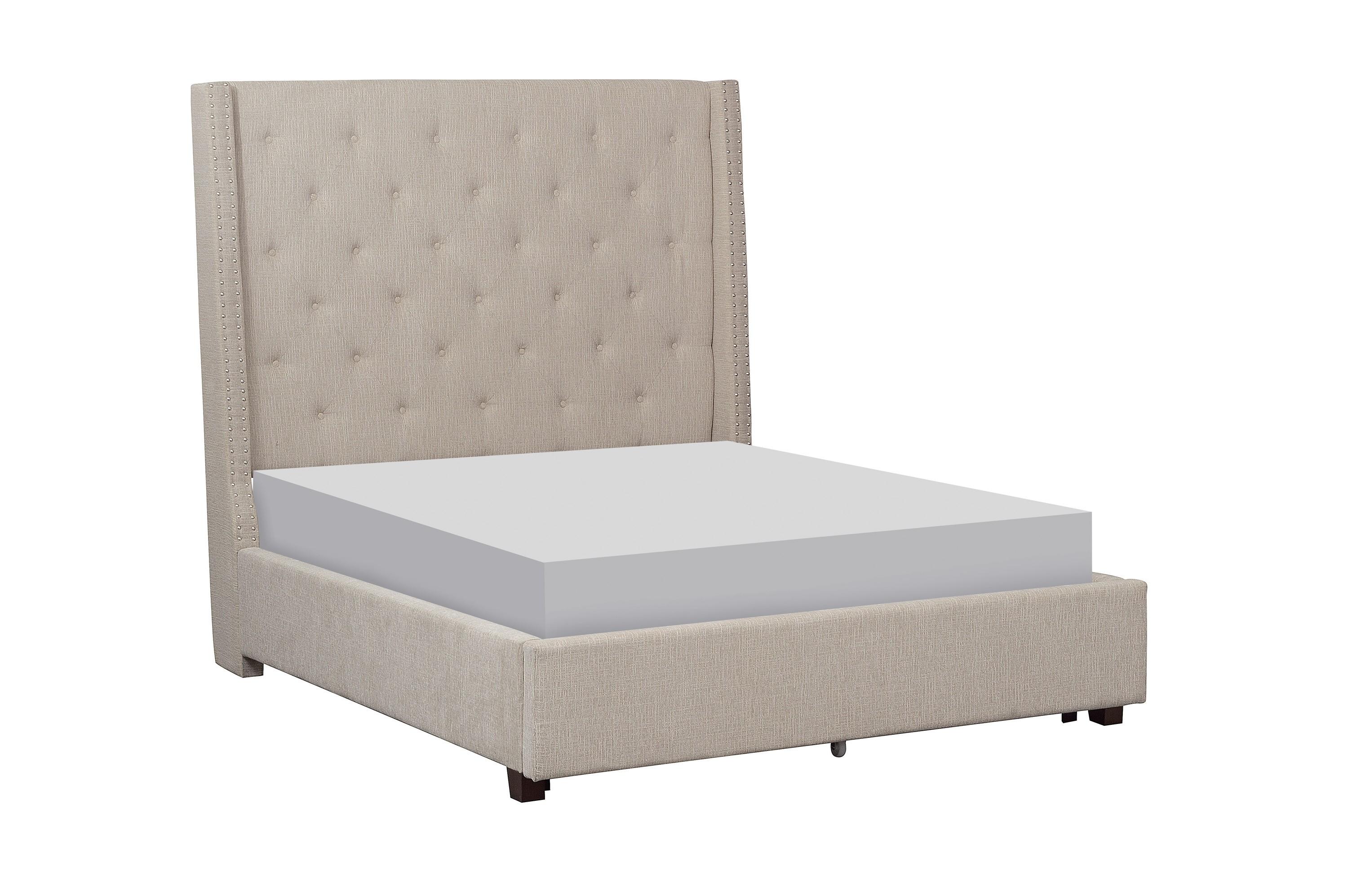 

    
Modern Beige Solid Wood King Bed Homelegance 5877KBE-1EK* Fairborn
